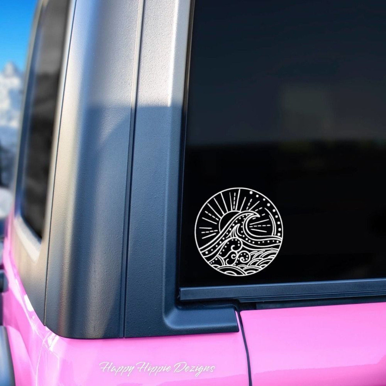 Sea Adventures Circle Vinyl Decal | Laptop Decal | Sea Life