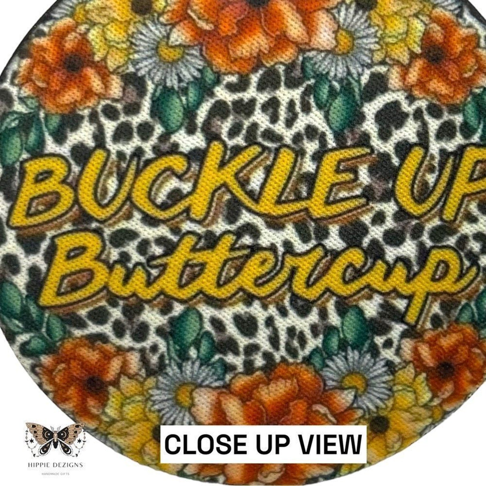 Buckle Up Buttercup Floral Coaster Set