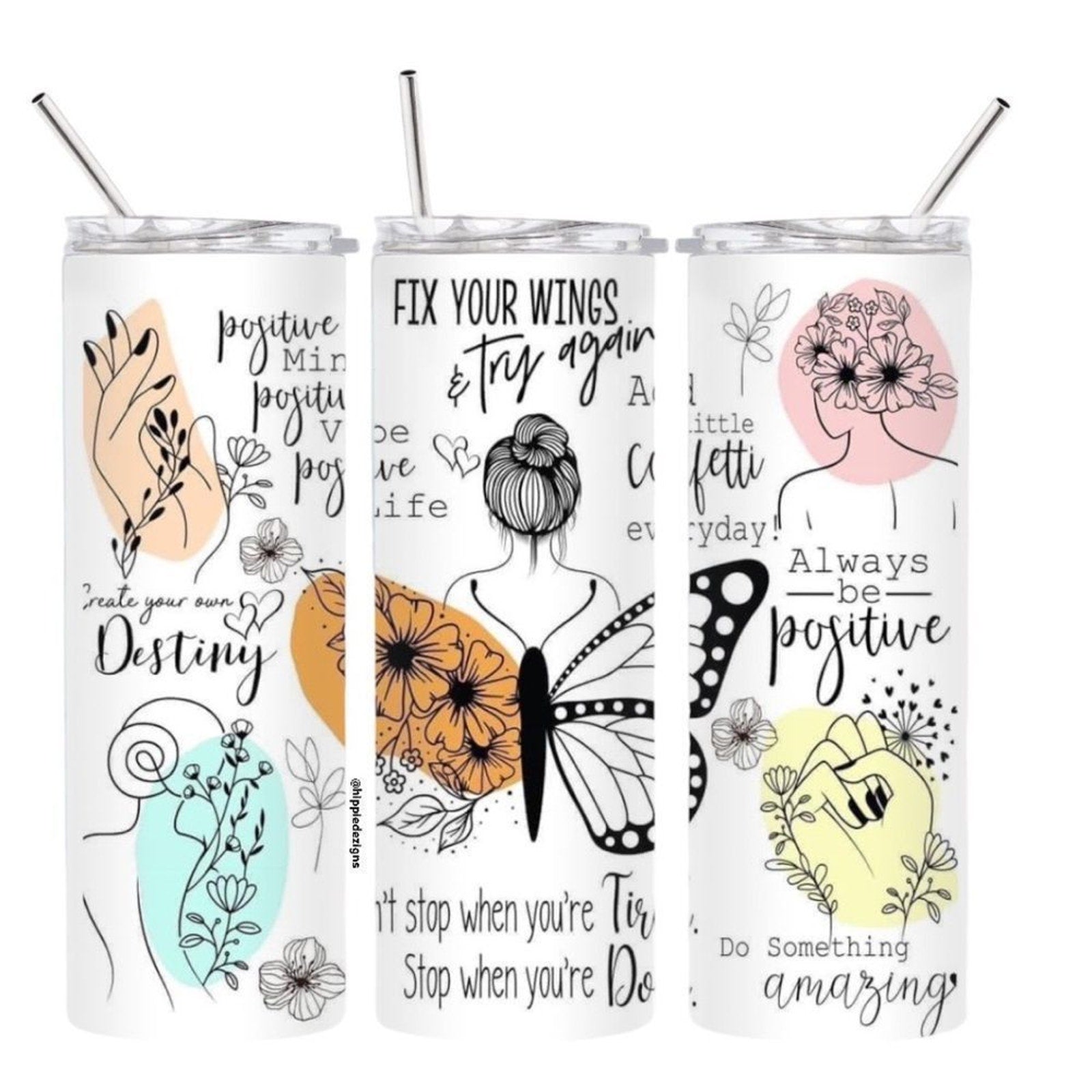 Daily Affirmations 20oz Hand Crafted Tumbler