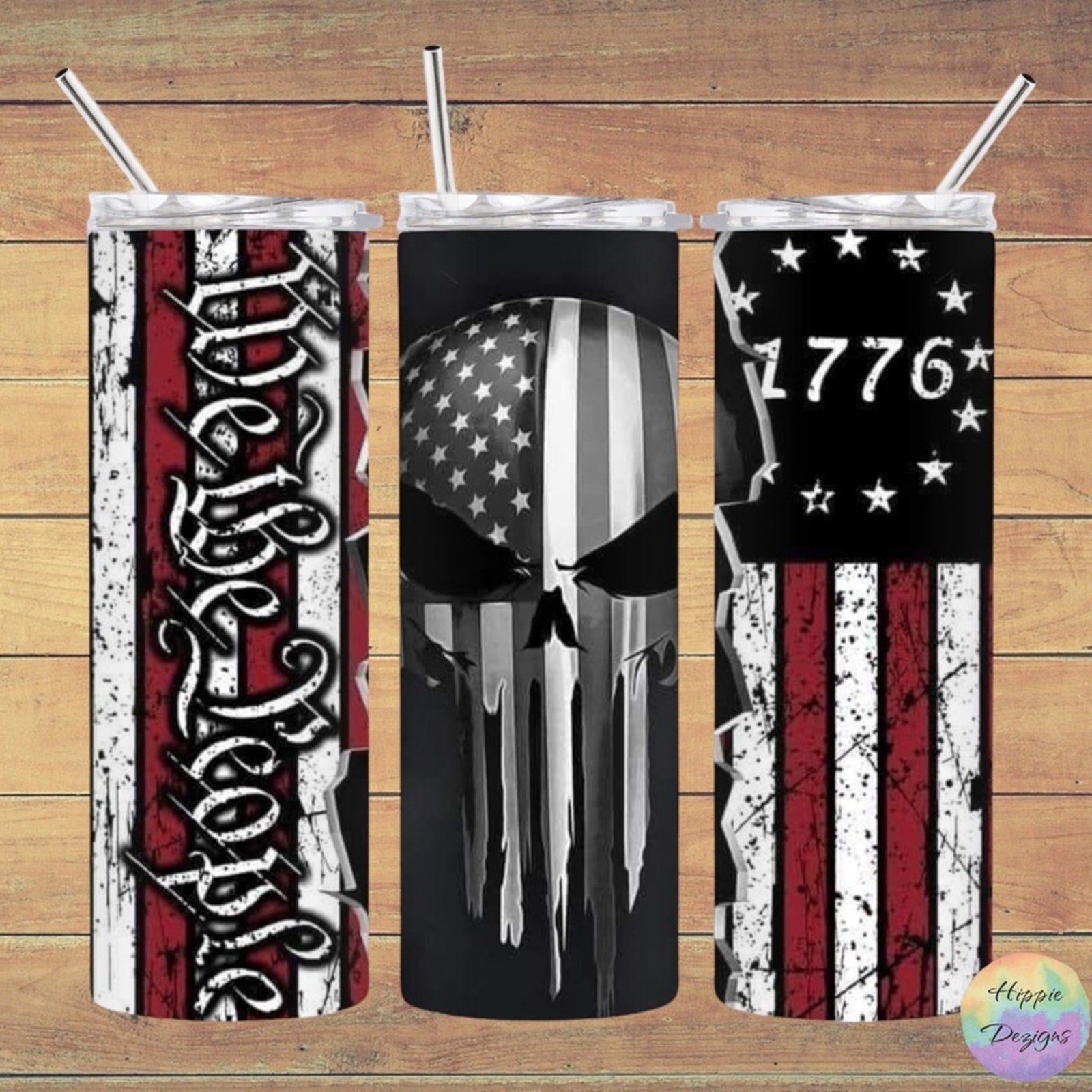 We The People 20oz Steel Tumbler With Lid & Straw