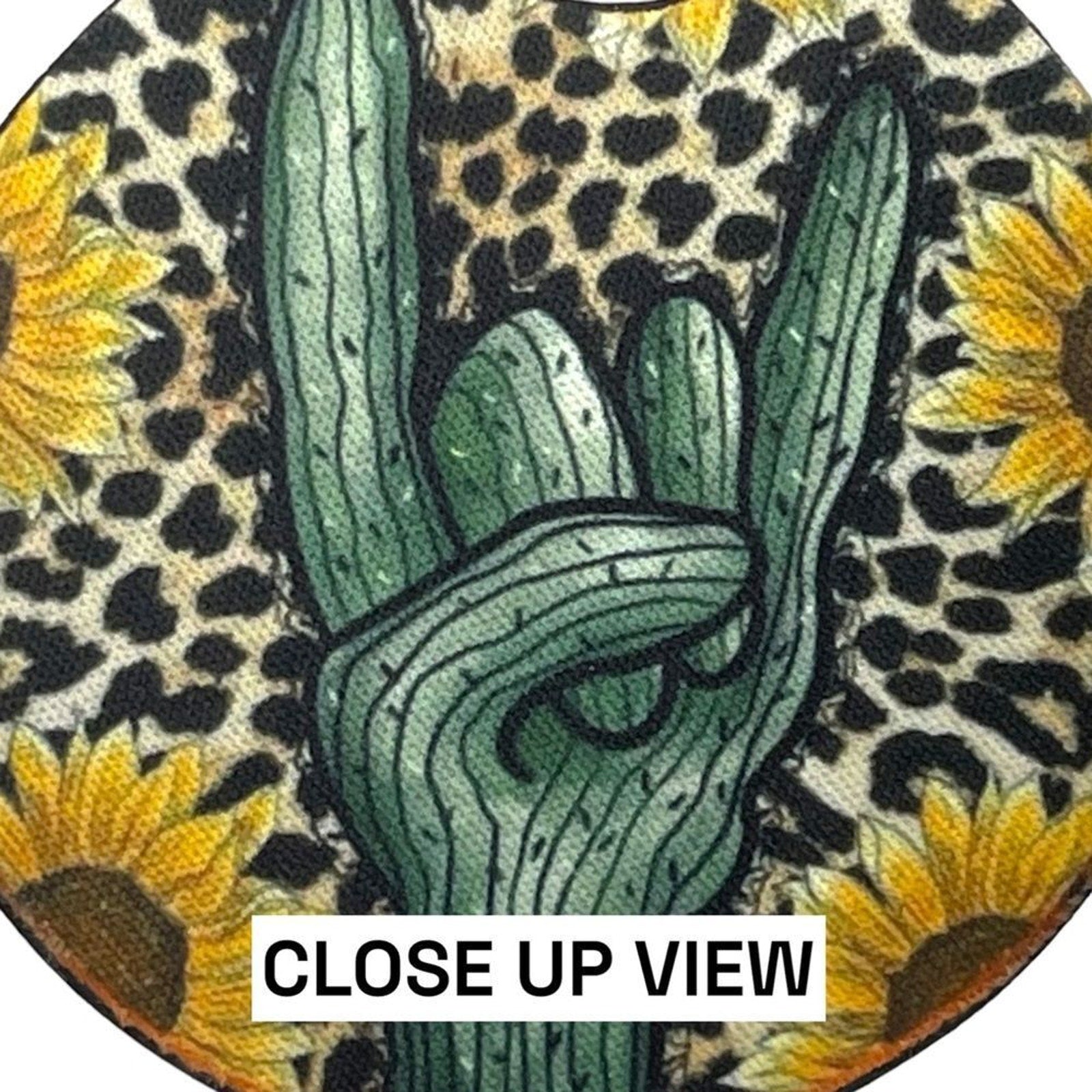 Cactus Sunflower Car Coaster Set | Car Accessories