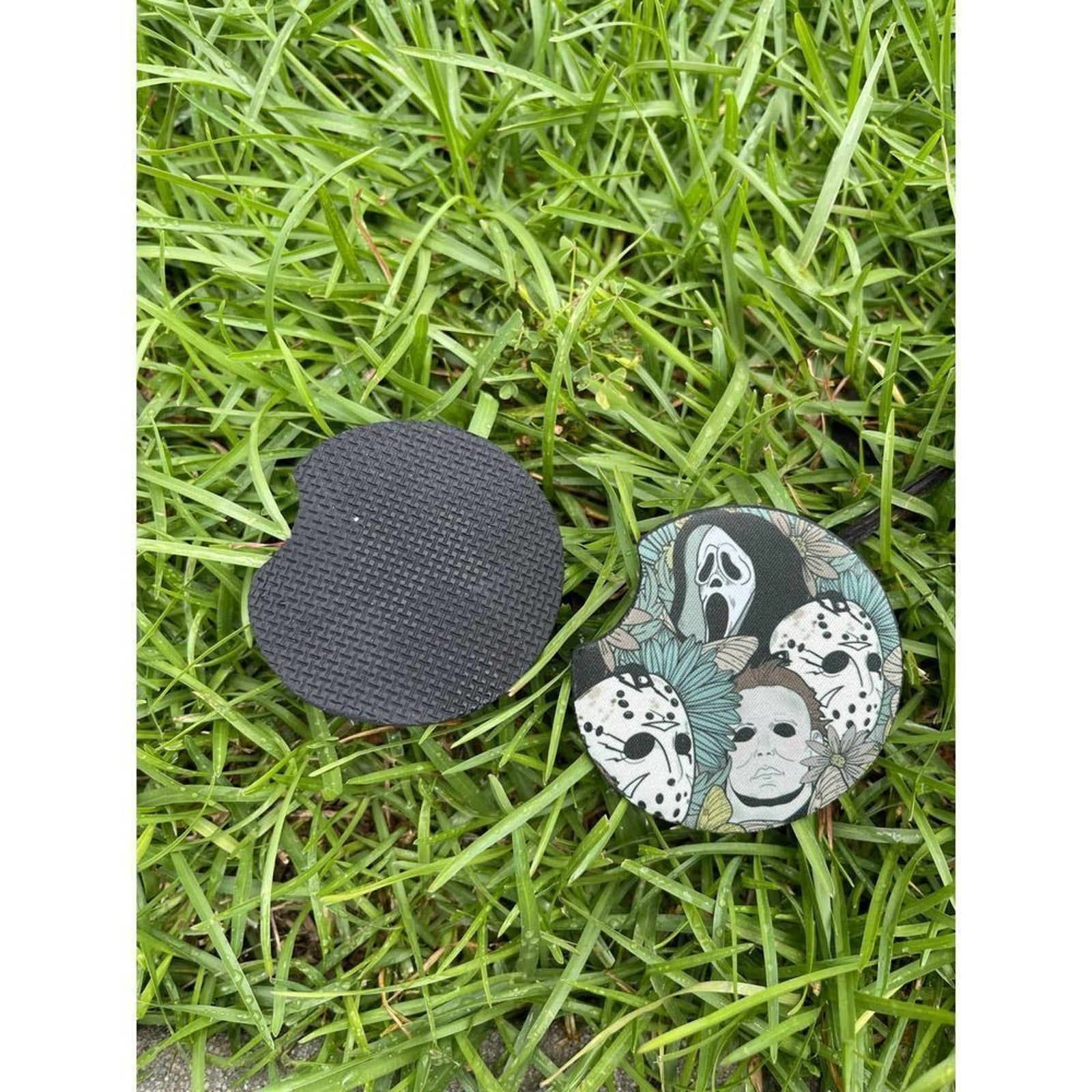 Floral Horror Icon Car Coaster 2 Pack