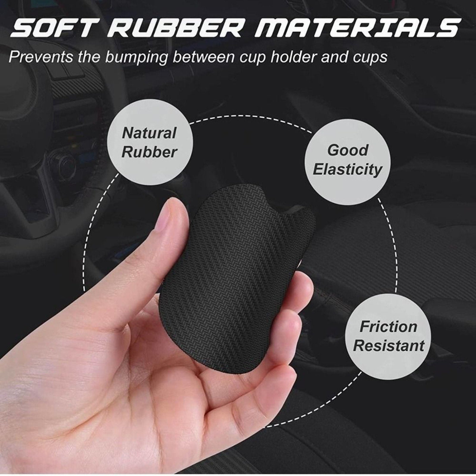 Boho Mushroom Car Coasters | Neoprene Cup Holder Coasters | Colorful Psychedelic Car Accessories | Set of 2 | Fits Standard Cup Holders