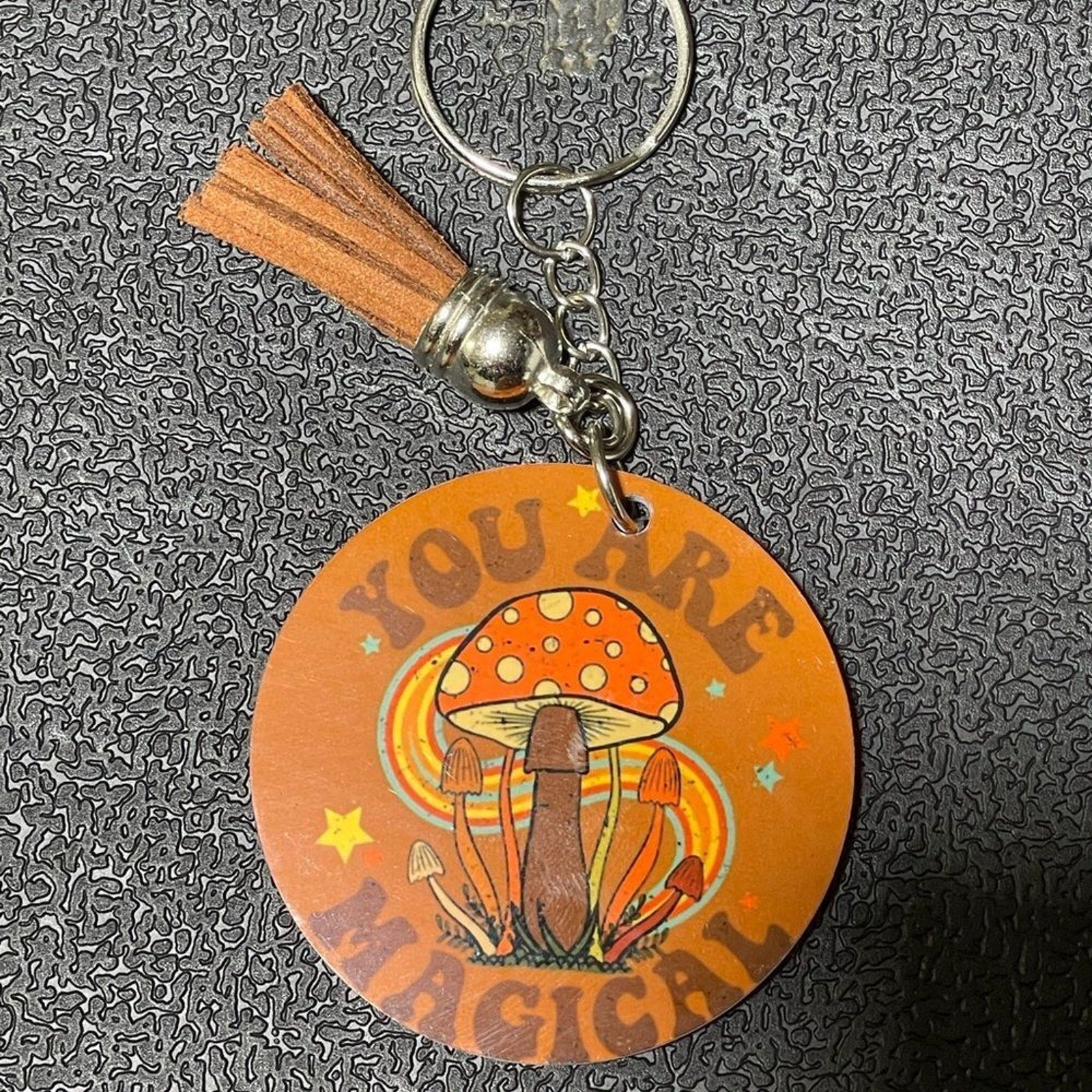 You Are Magical Mushroom Wooden Keychain | Handmade