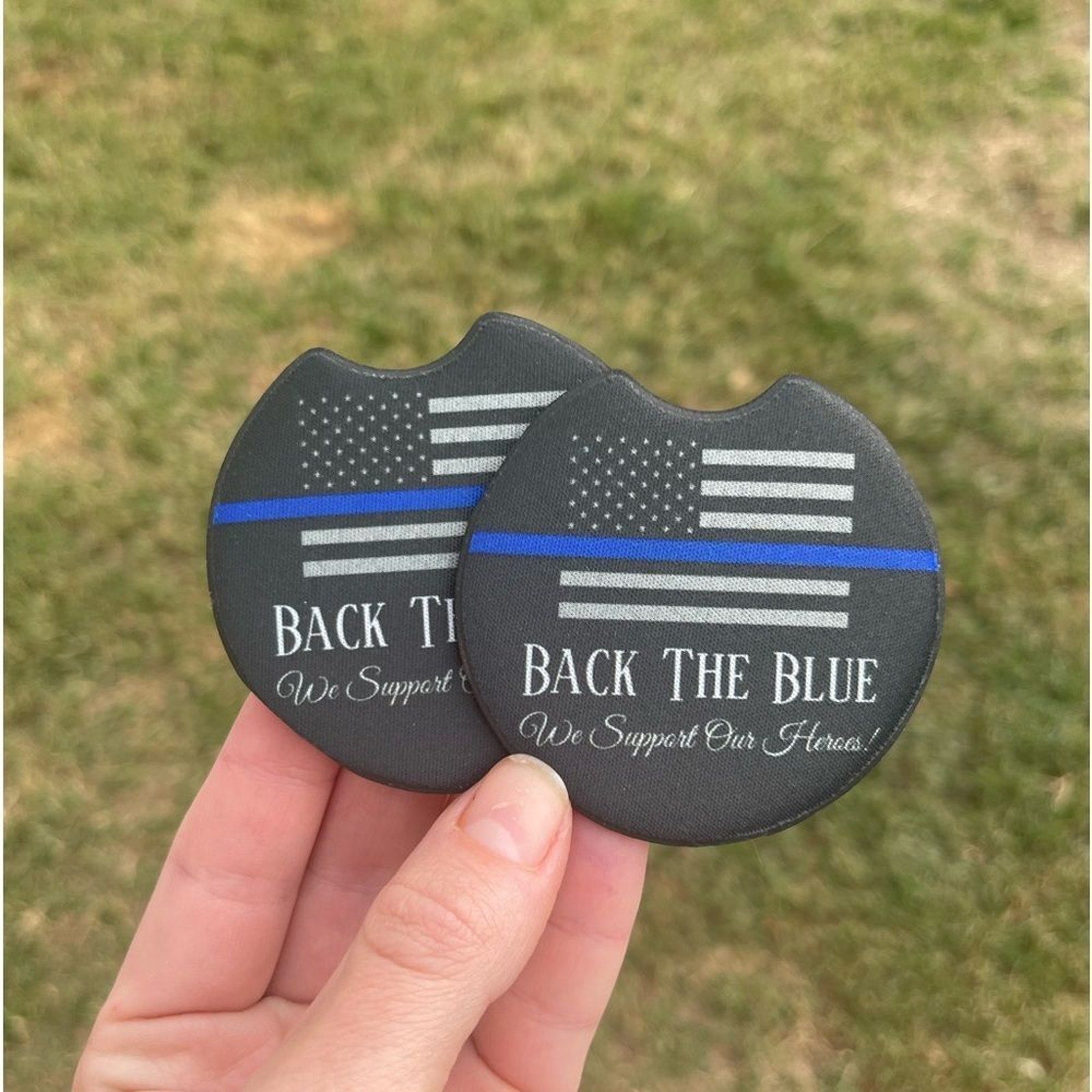 Back The Blue Car Coasters