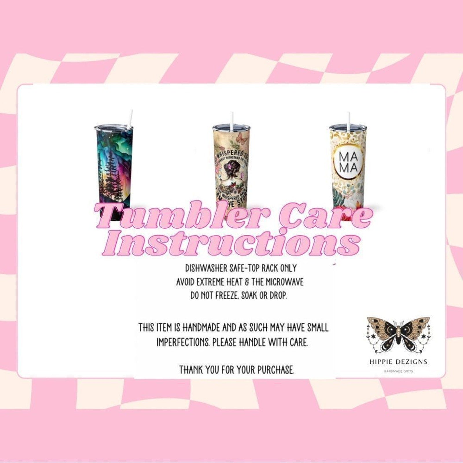 Tiny Human Tamer 20oz Tumbler With Lid & Straw