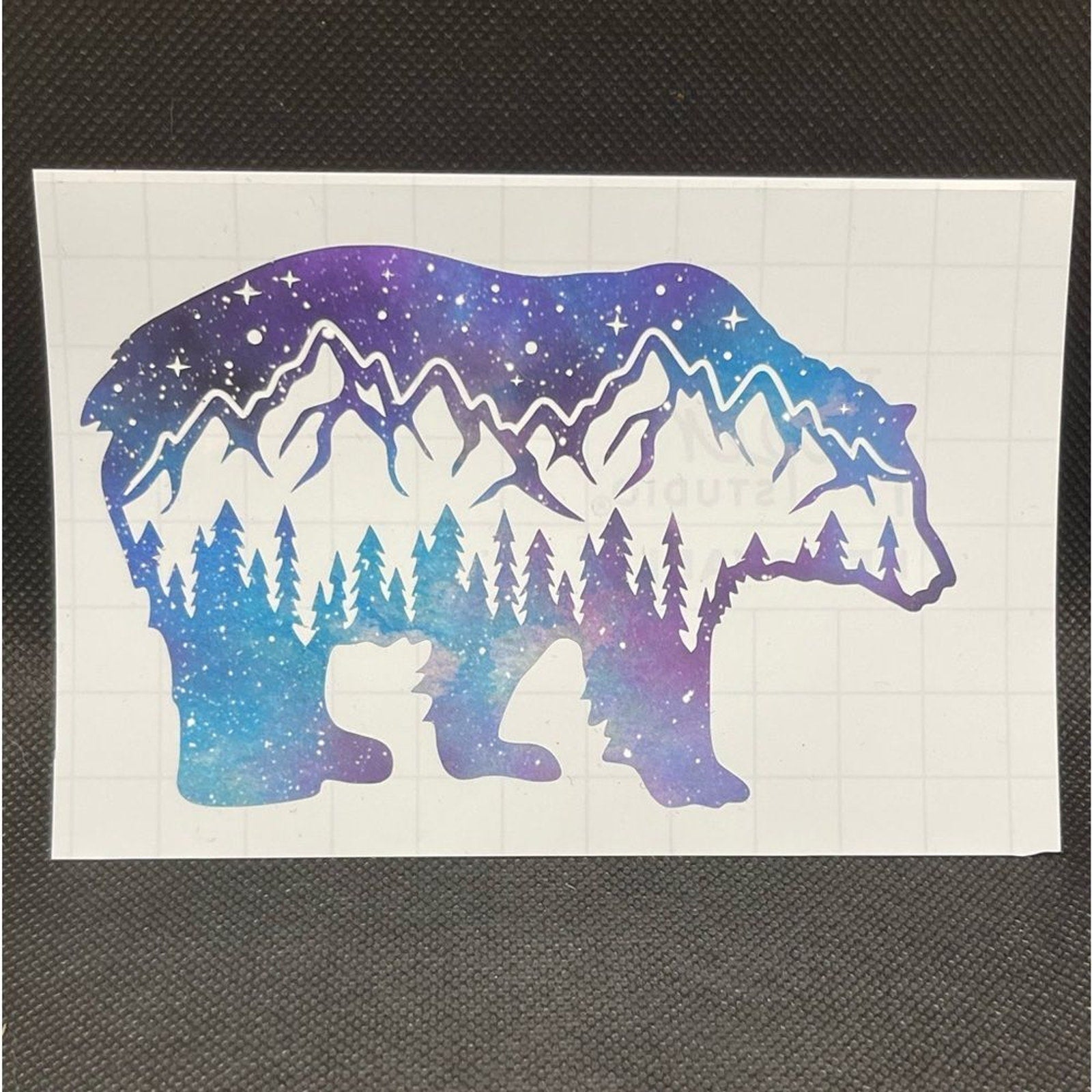 Night Sky Bear Vinyl Decal | Laptop Decal | Mountain Life Decal