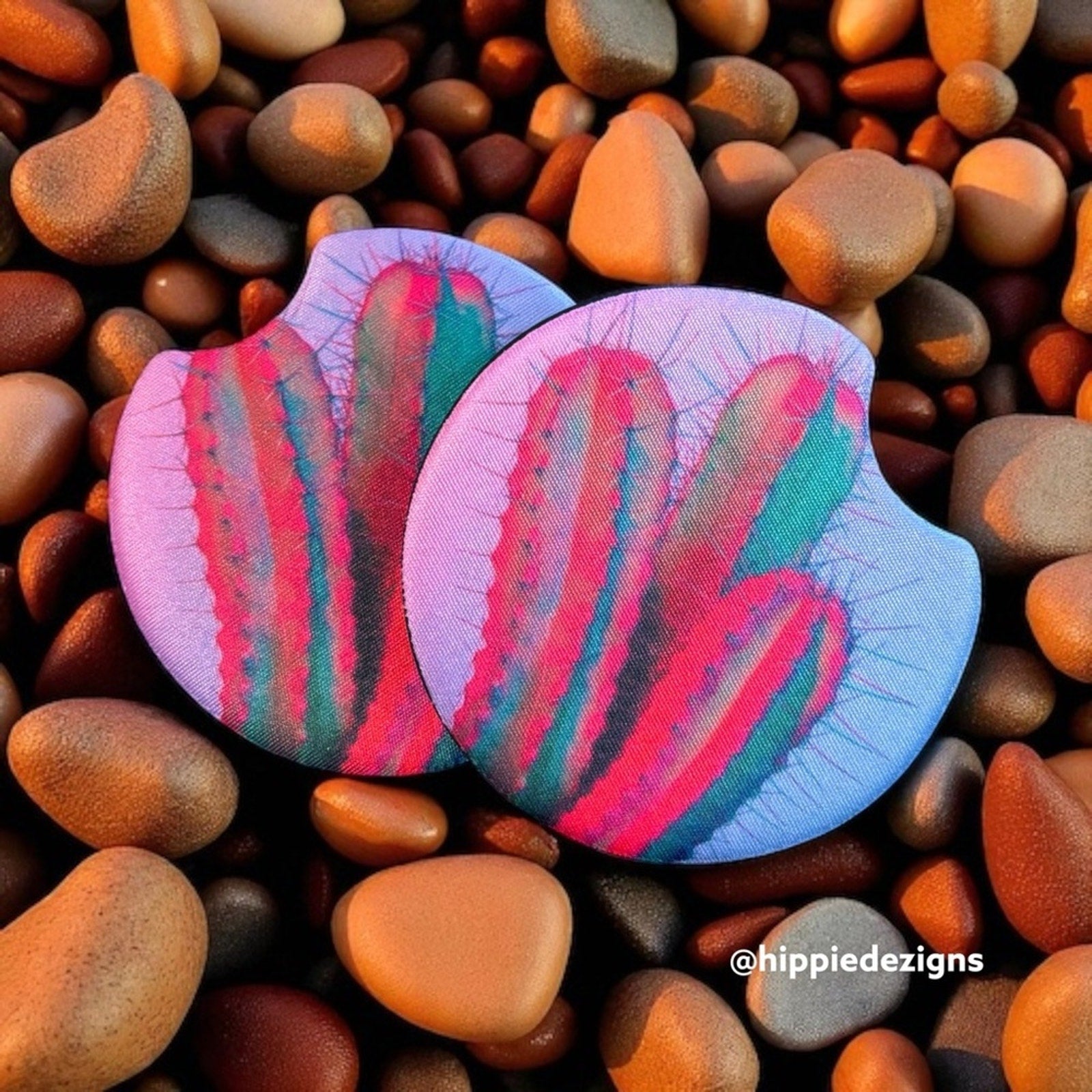 Colorful Cactus Car Coasters