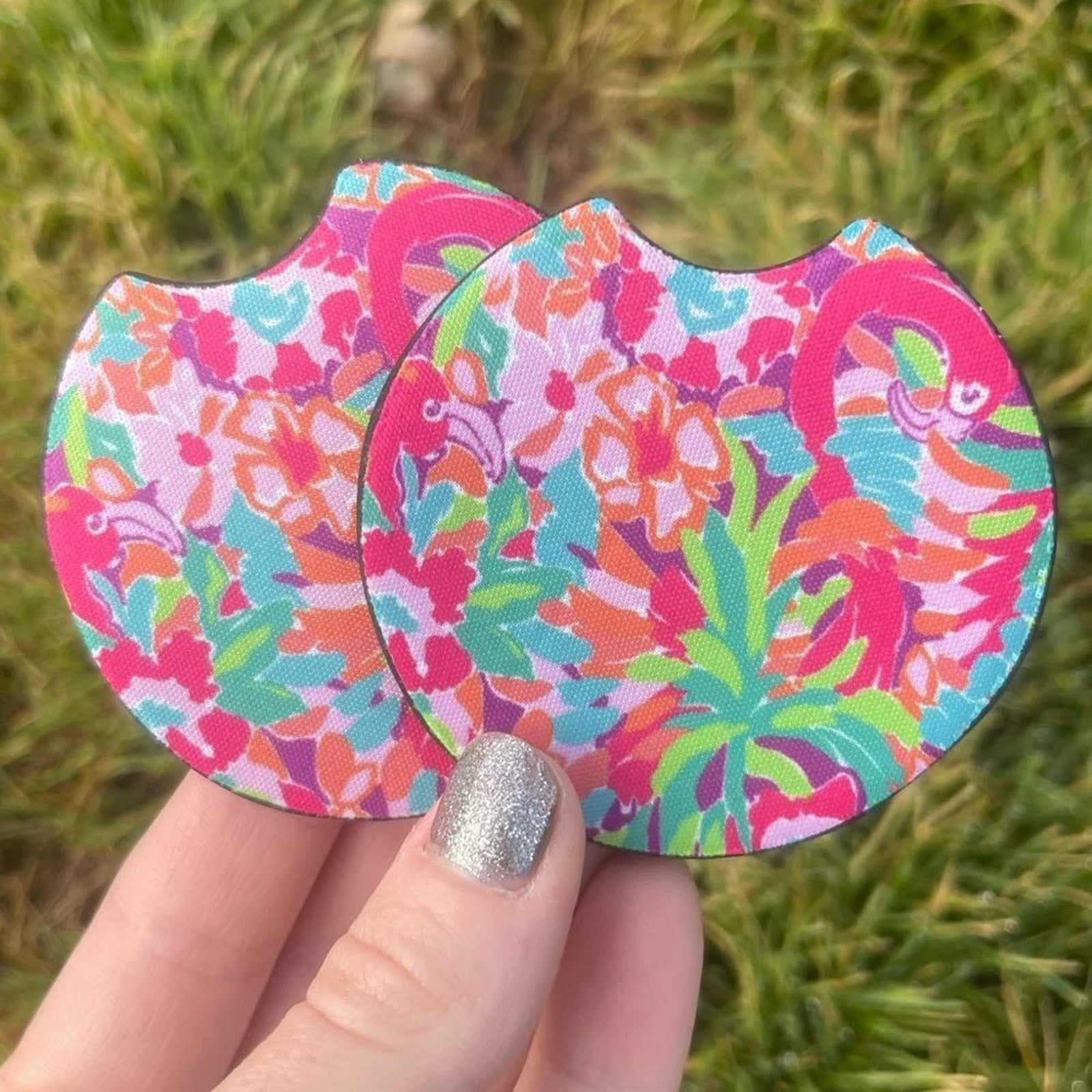 Flamingo Car Coaster Set | Car Accessories