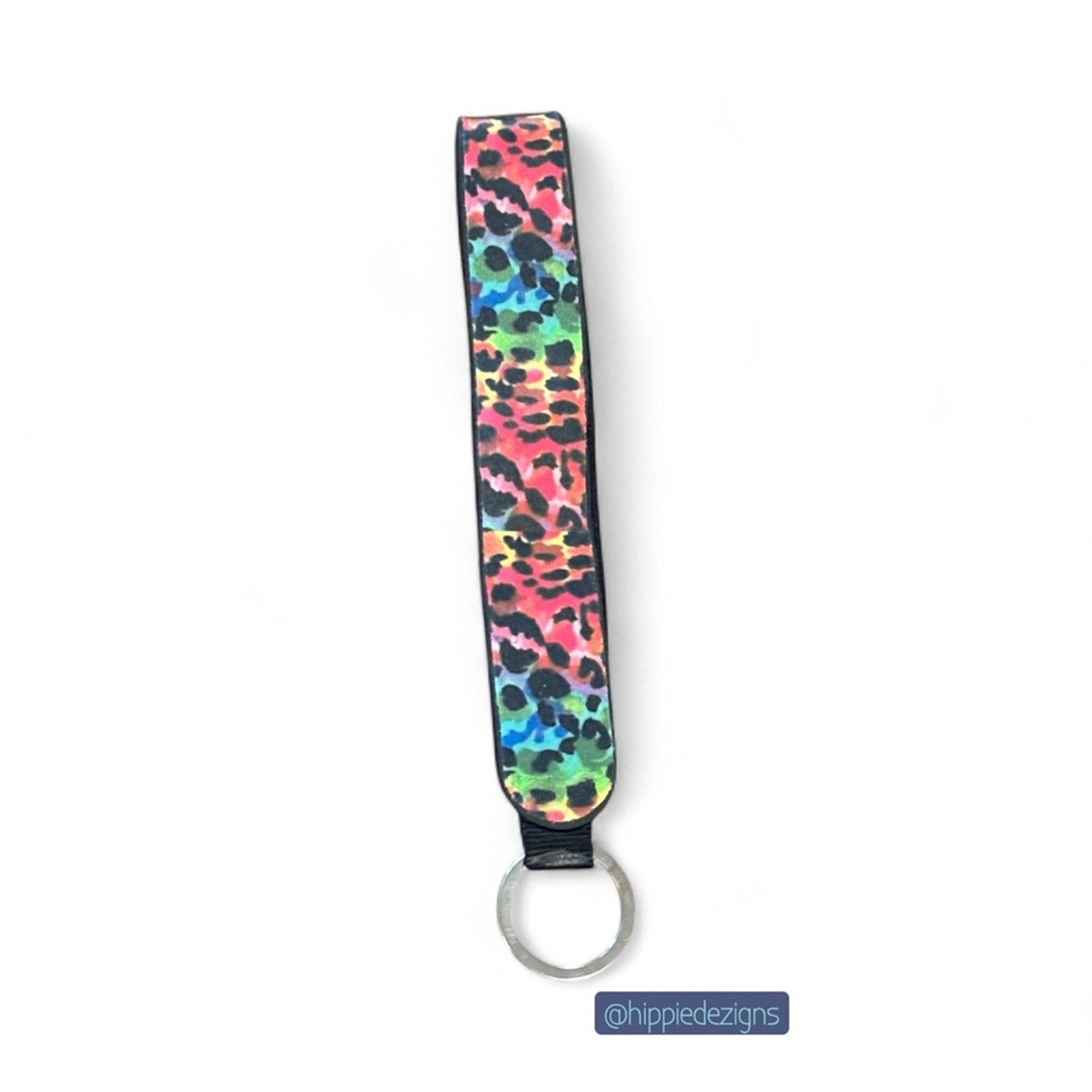 Colorful Leopard Print Keychain