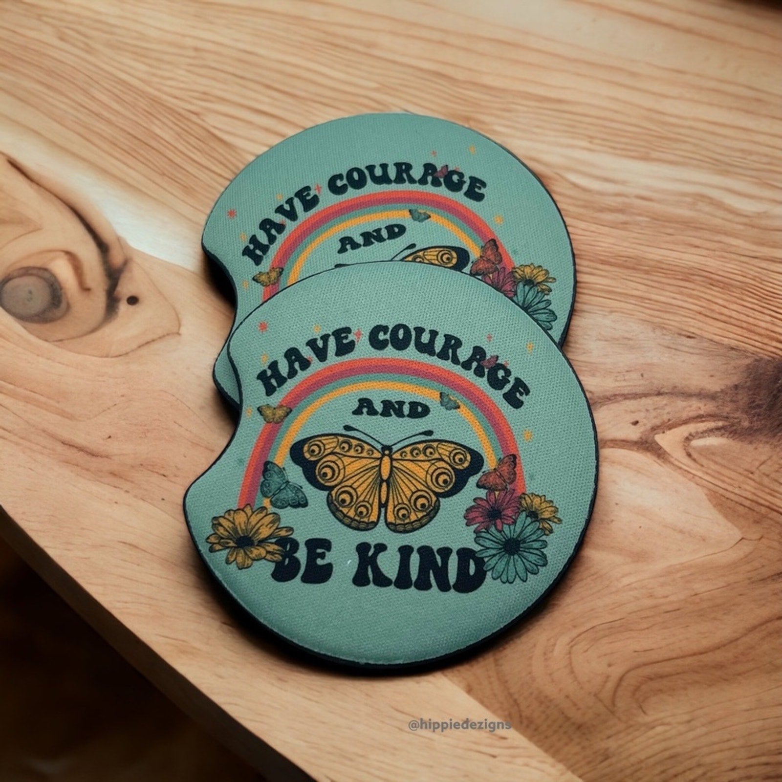 Have Courage 🦋 Car Coasters | Car Accessories