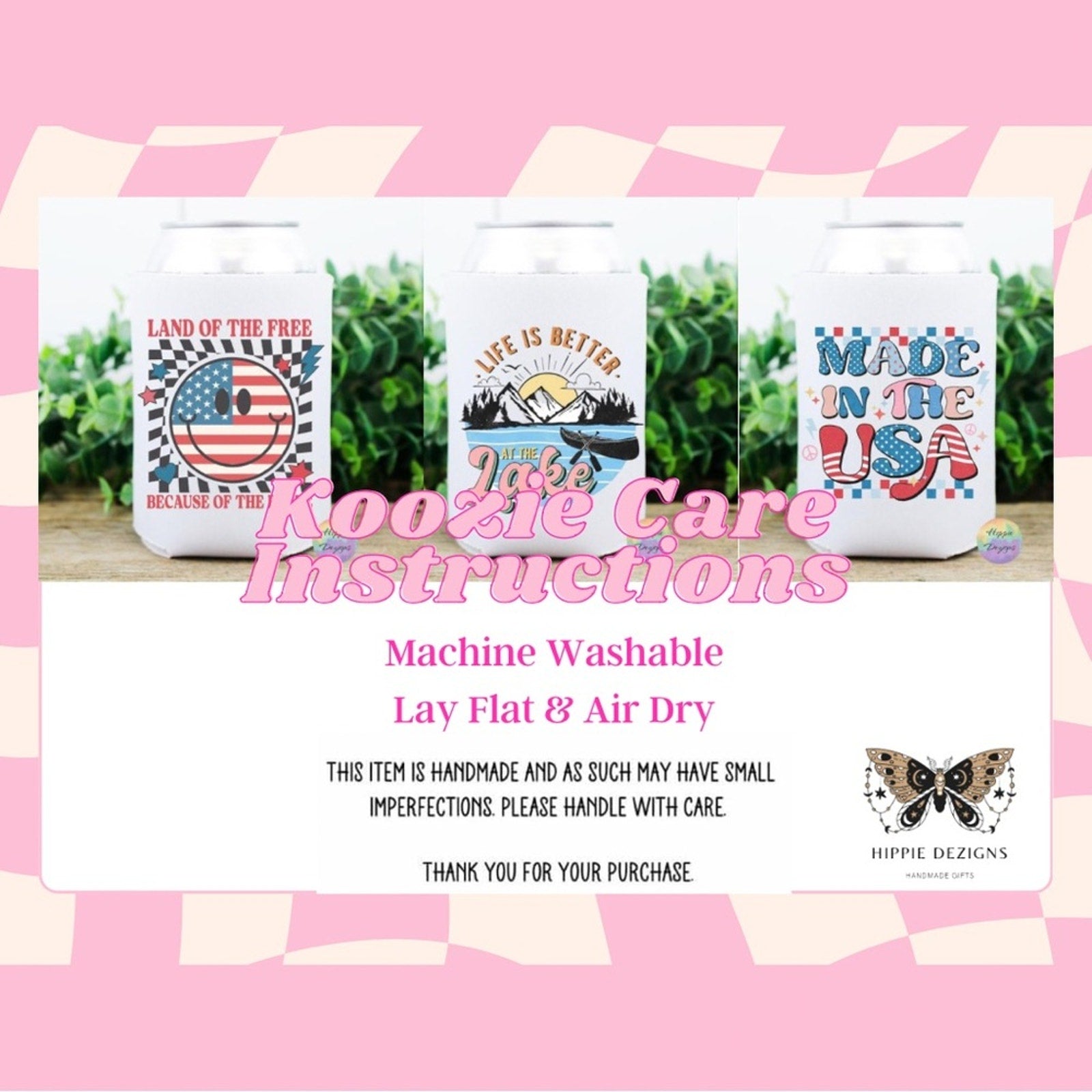 Land Of The Free Retro Can Cooler Koozie