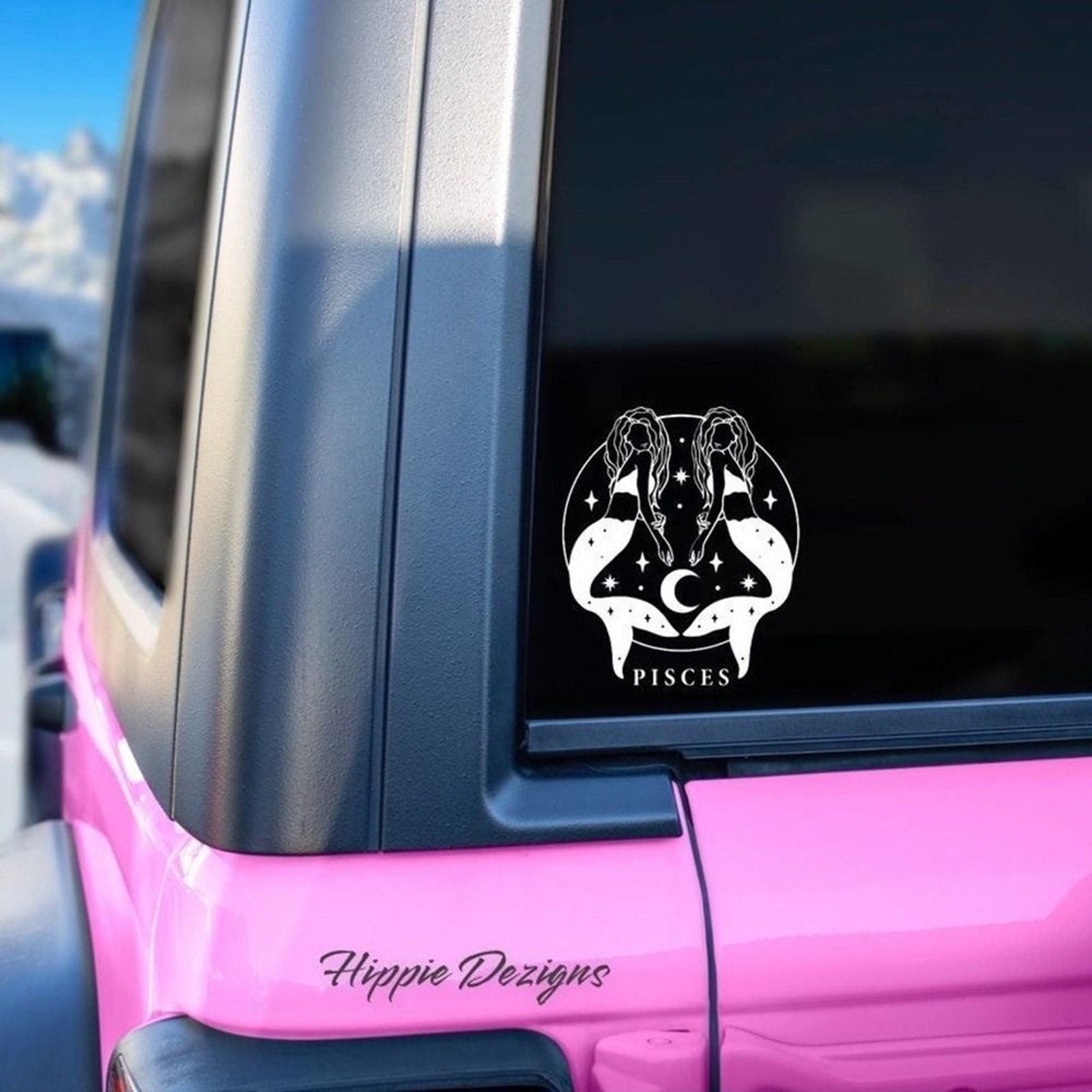 Pisces Zodiac Goddess Vinyl Decal | Zodiac Decal | Pisces Decal |Tumbler Decal