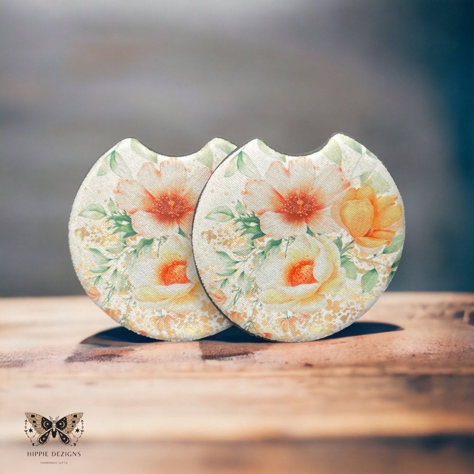 Floral Spring Car Coaster 2 Pack