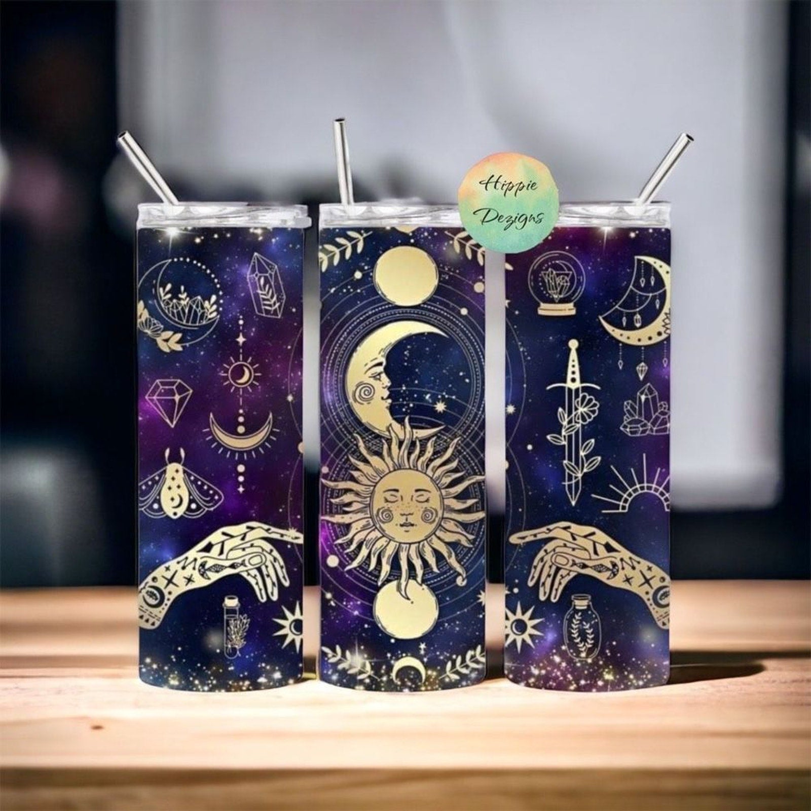 Celestial Galaxy 20oz Tumbler With Straw