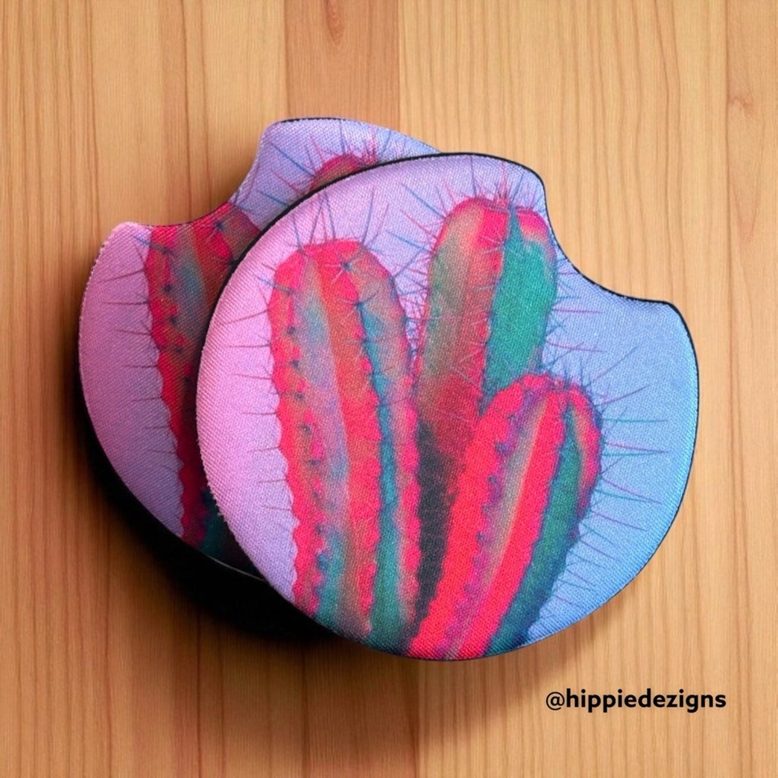 Colorful Cactus Car Coasters
