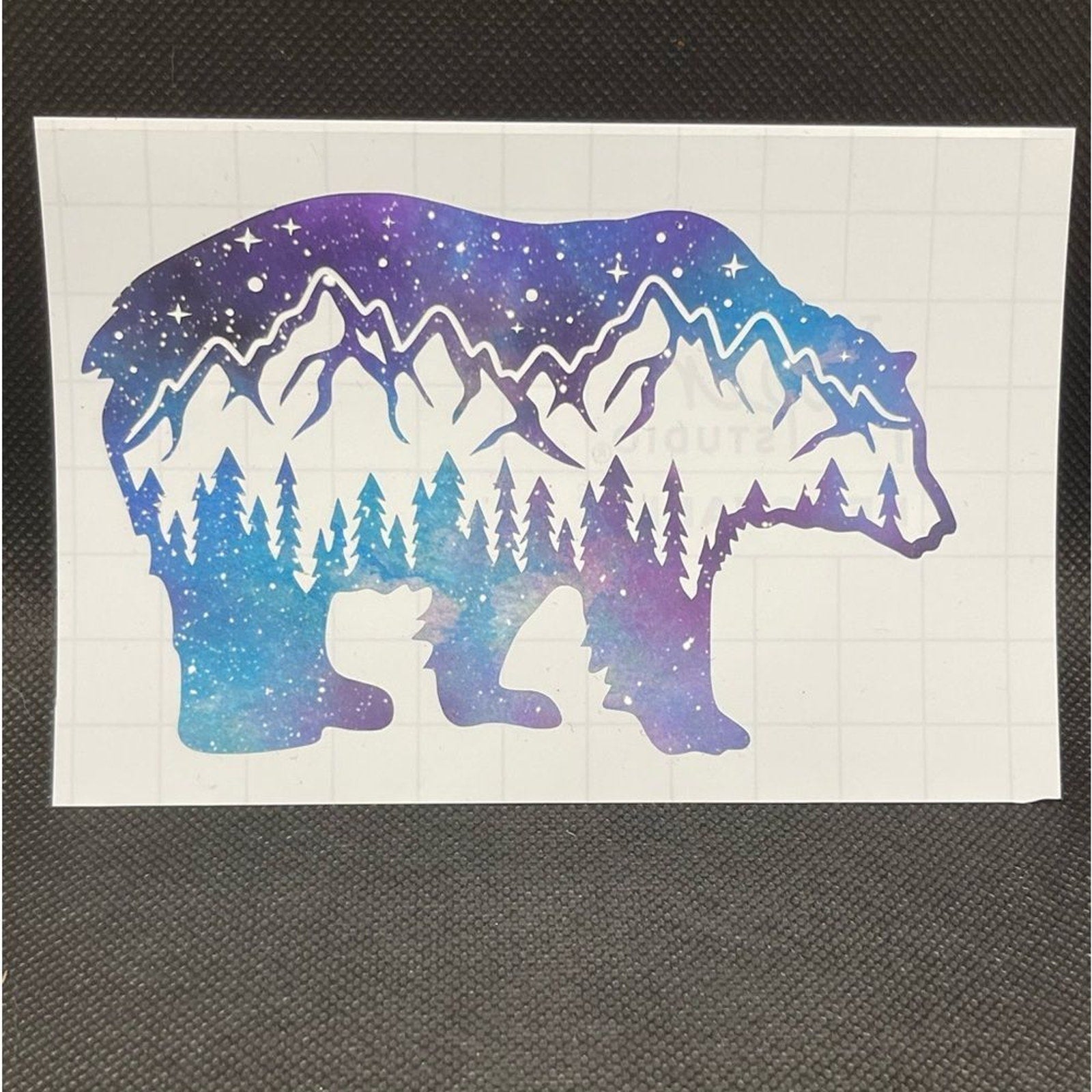 Night Sky Bear Vinyl Decal | Laptop Decal | Mountain Life Decal