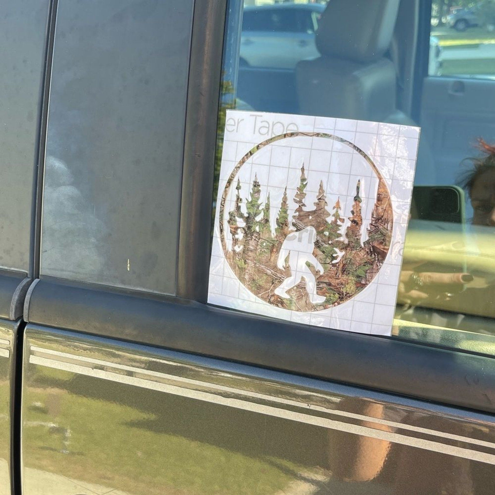 Big Foot Camouflage Circle Woods Decal