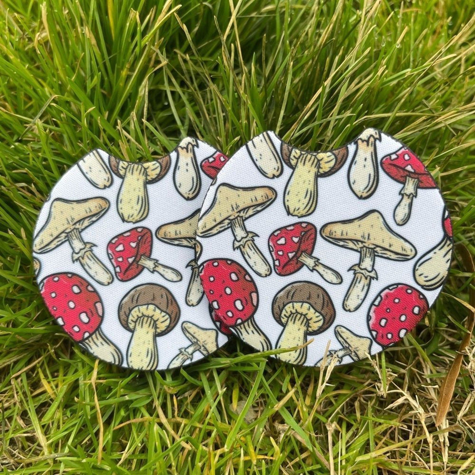 Mushroom Car Coaster Set | Mushroom Car Accessories | Mushroom Decor