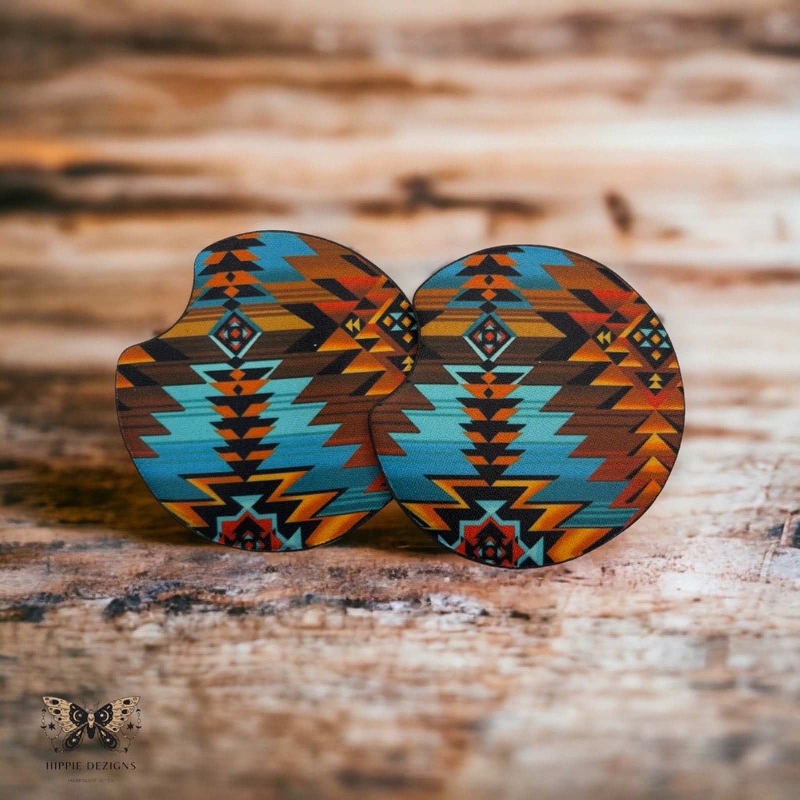 Boho Western Car Coaster Set | Car Accessories
