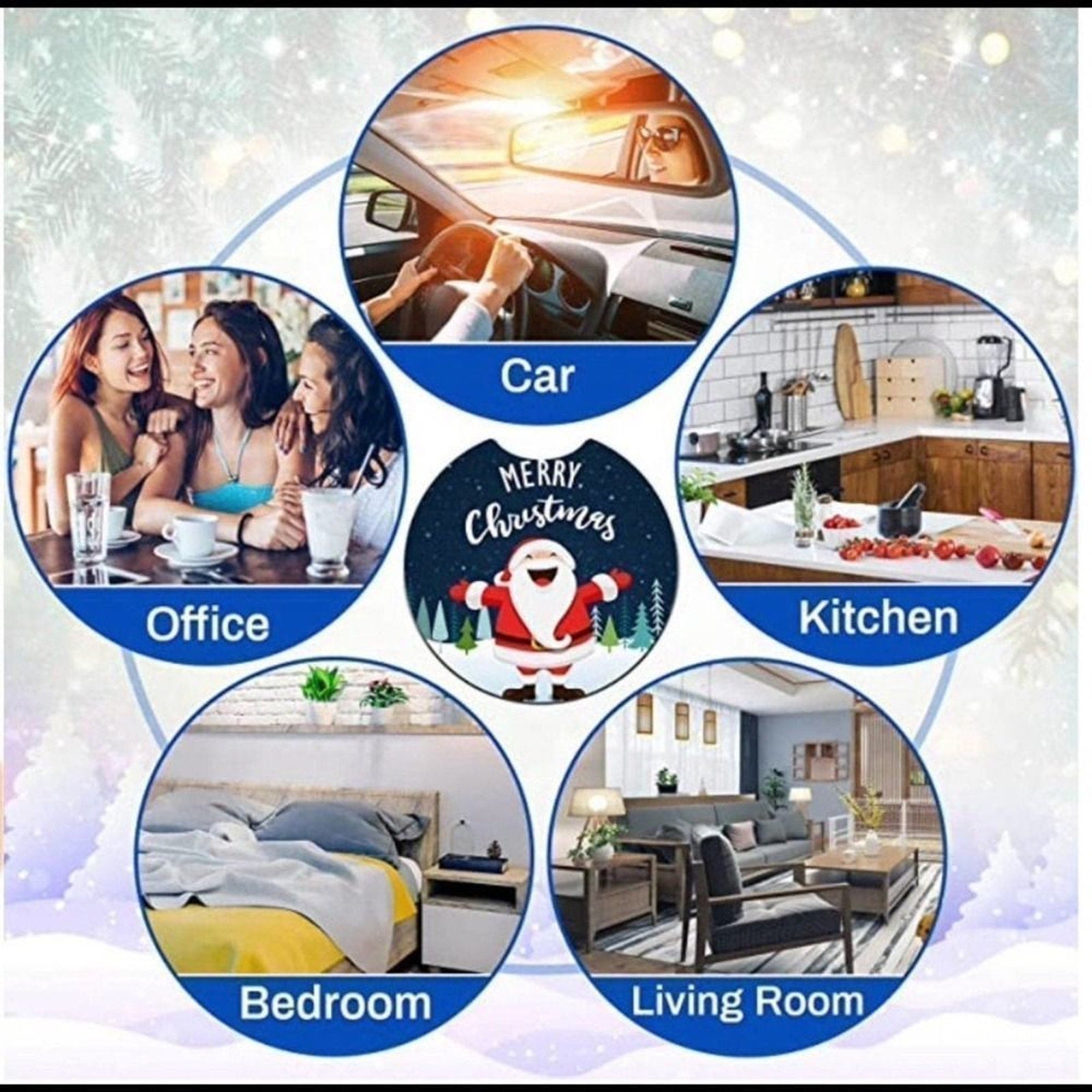 Sunflower Ram Car Coaster Set | Sunflower Car Accessories