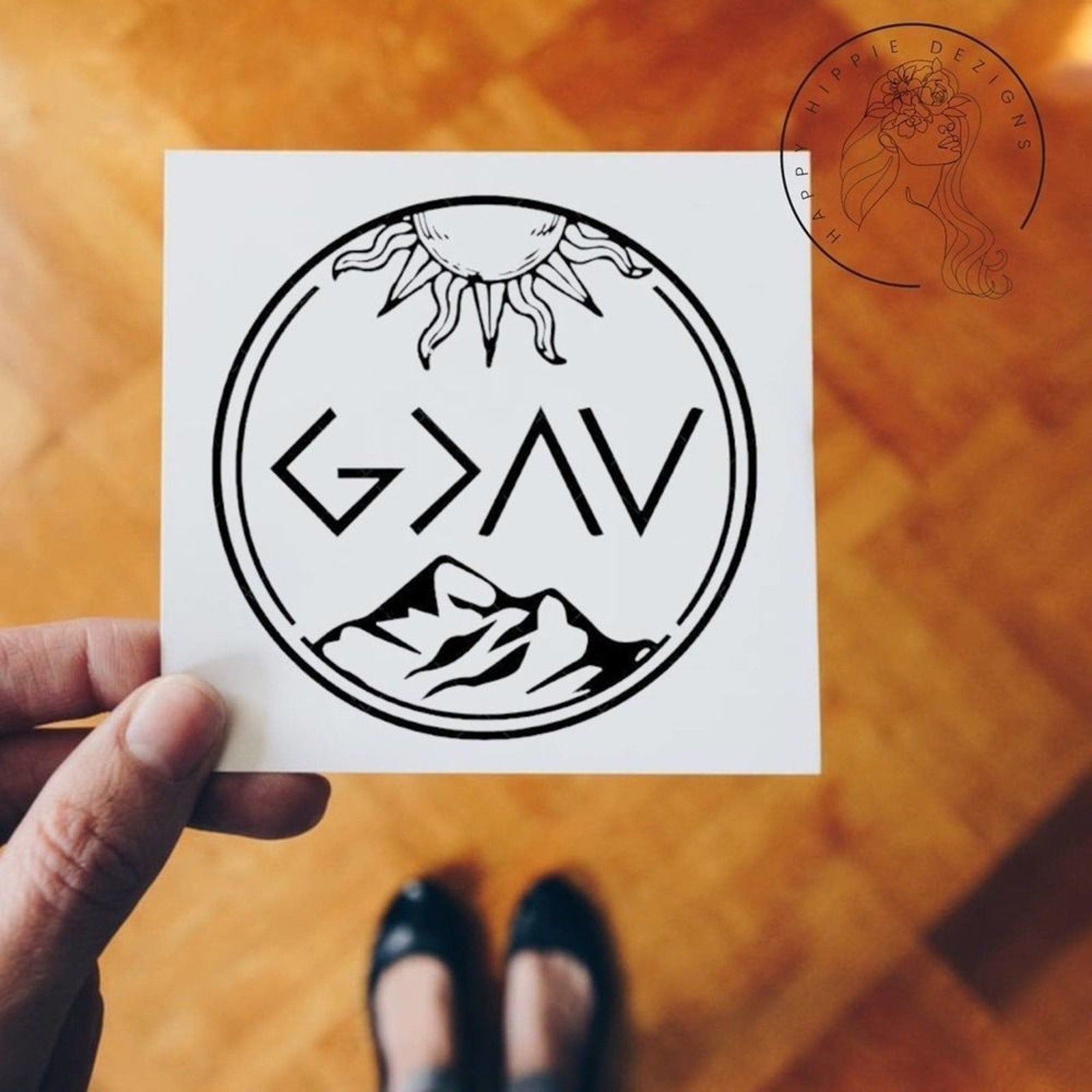 God Above All Else Circle Decal