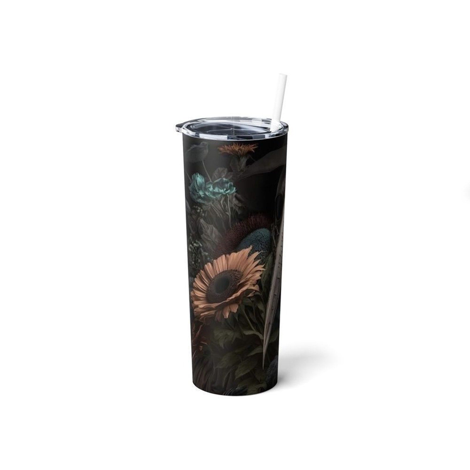 Floral Plague Doctor 20oz Tumbler With Lid & Straw