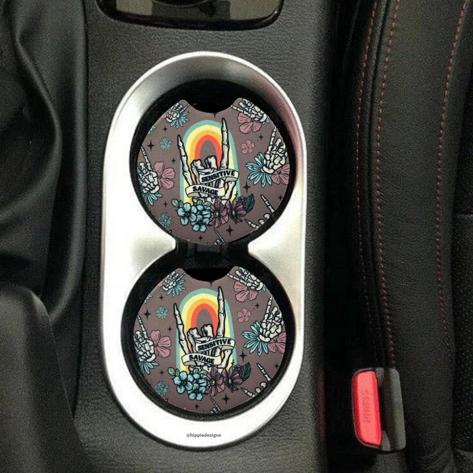 Sensitive Savage Car Coaster & Air Freshener 3 Pack