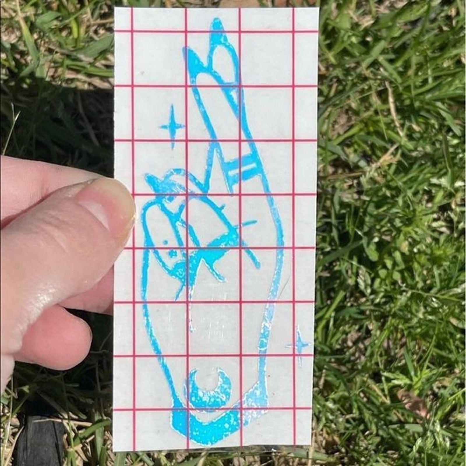 Fingers Crossed Vinyl Window Decal Holographic