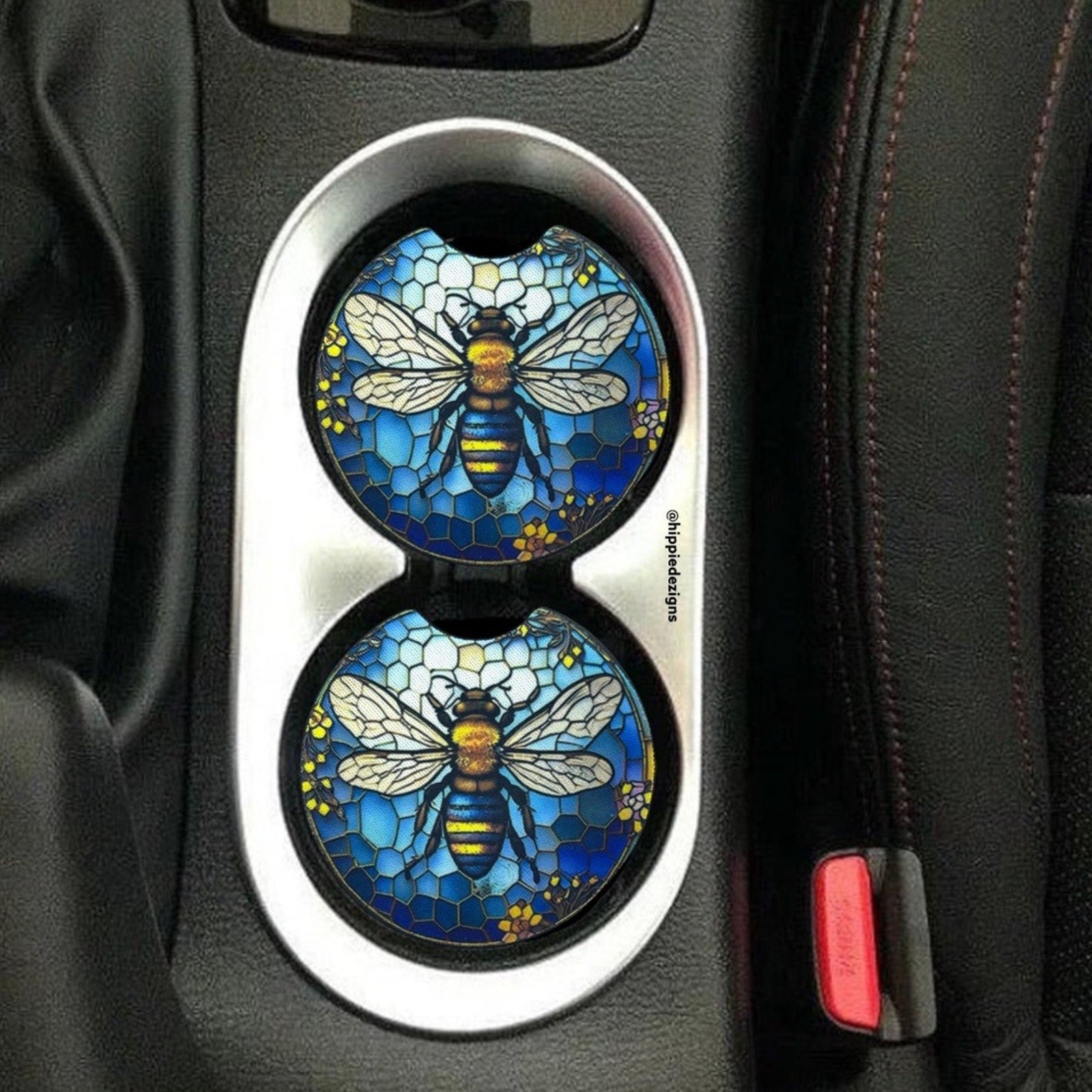 Bumblebee Mosaic Car Coaster 2 Pack 🐝