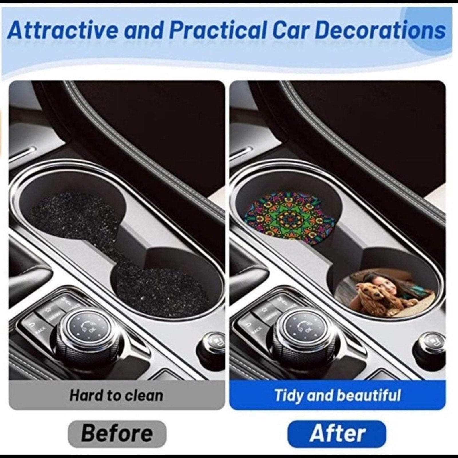 Throat Punch Kinda Day Car Coaster Set | Car Accessories