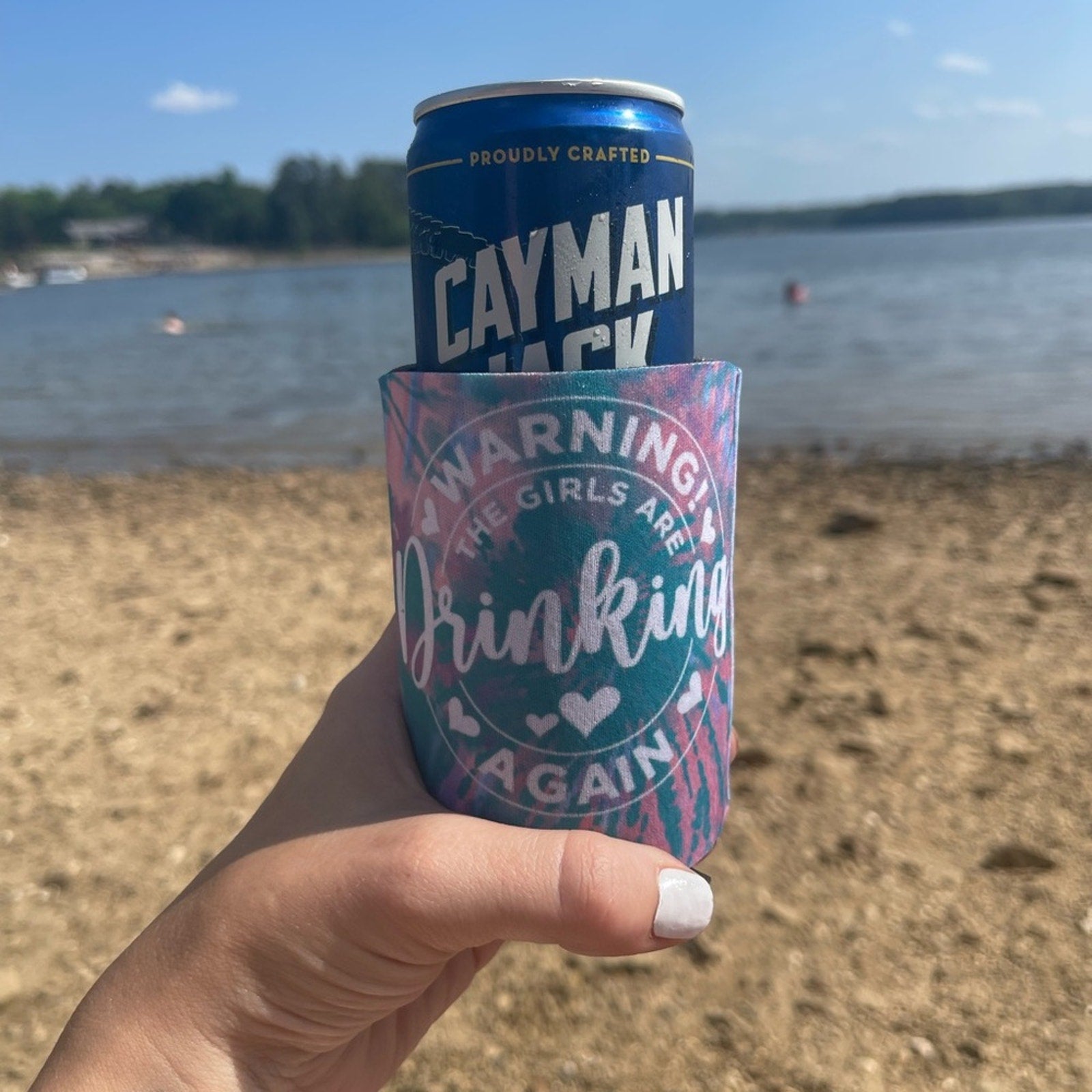 Warning The Girls Are Drinking Again Tie Dye Can Cooler Koozie