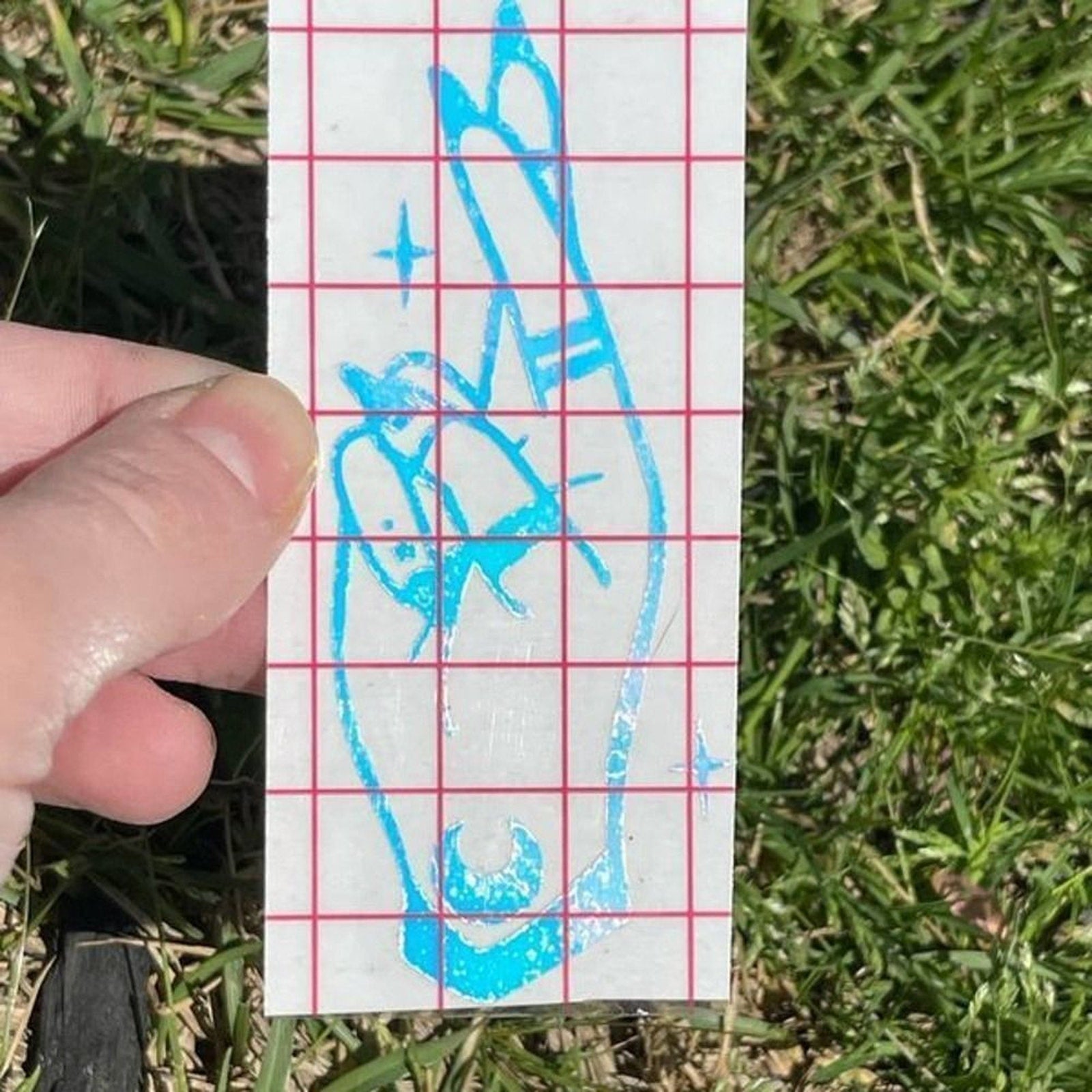 Fingers Crossed Vinyl Window Decal Holographic