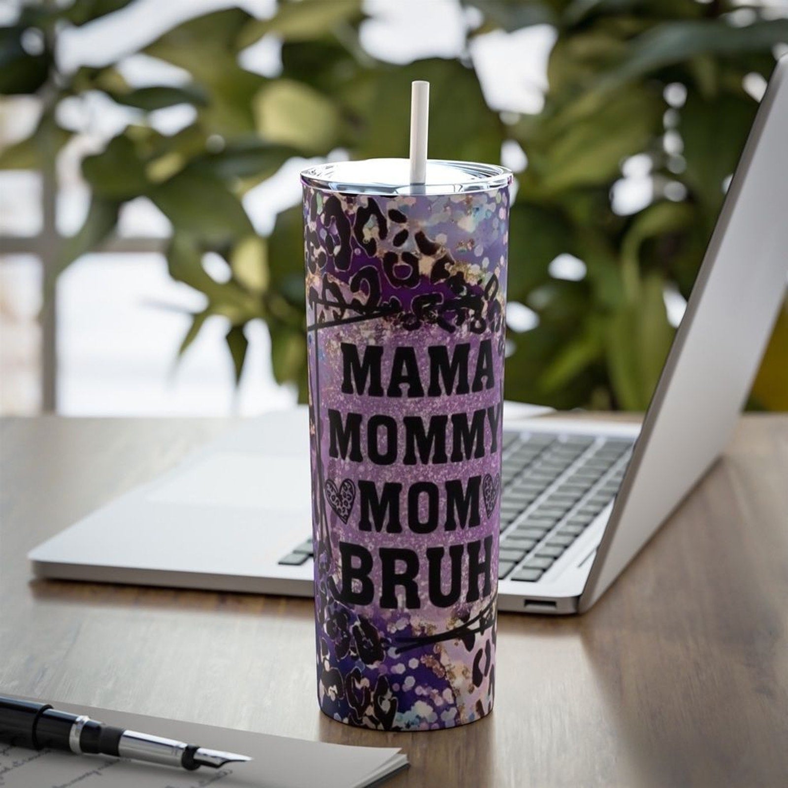 Mama Mommy Mom Bruh Purple 20oz Tumbler