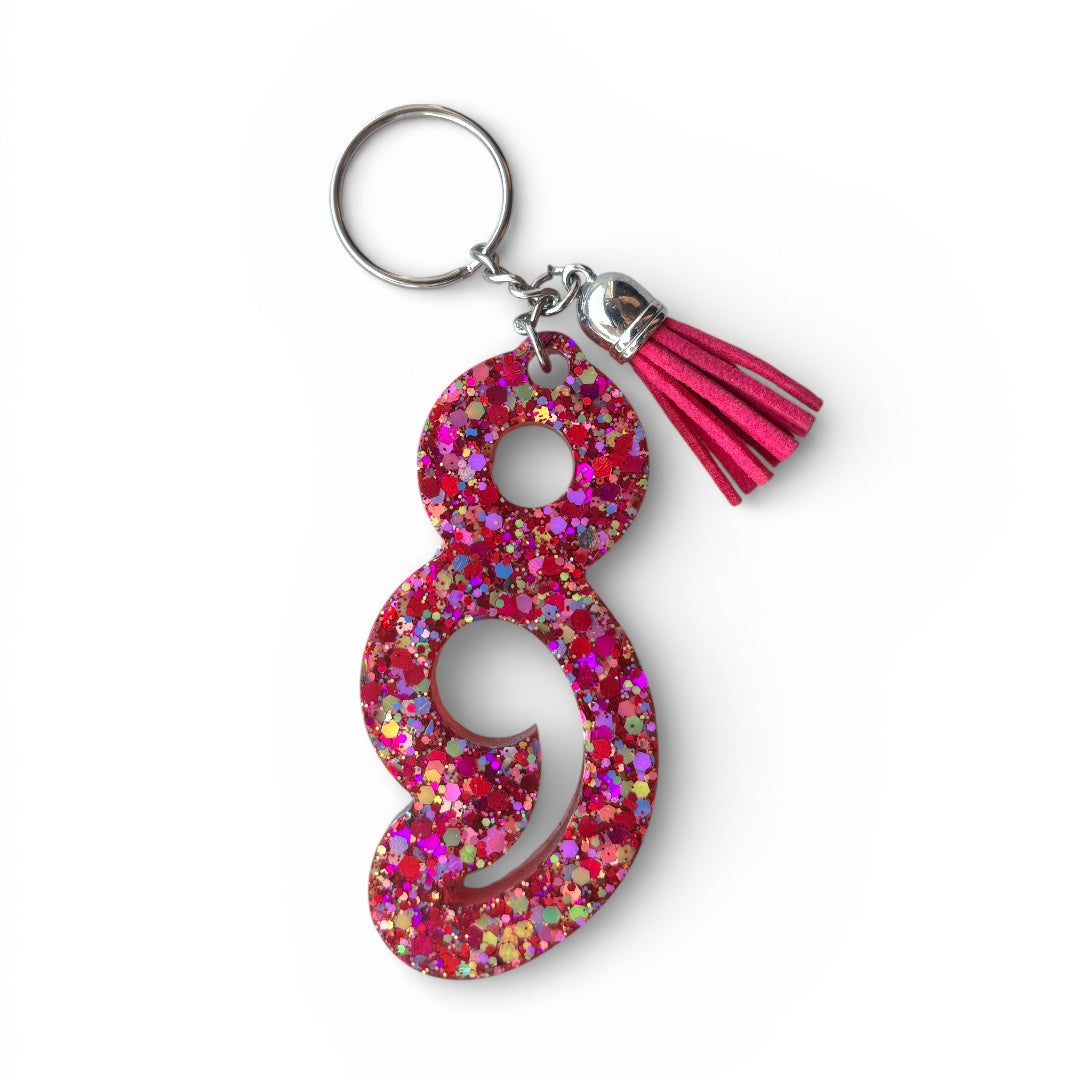 Semicolon Keychain