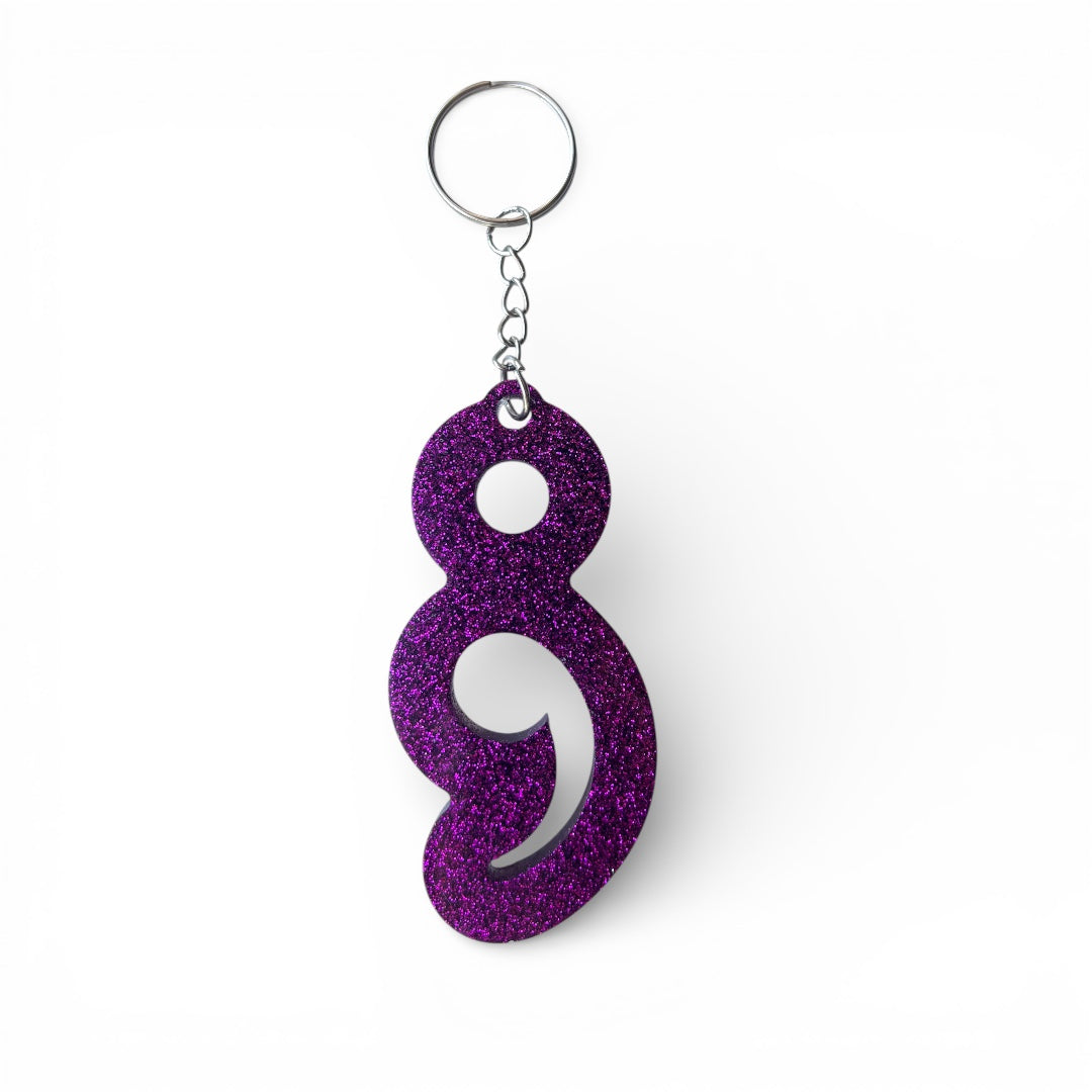 Semicolon Keychain