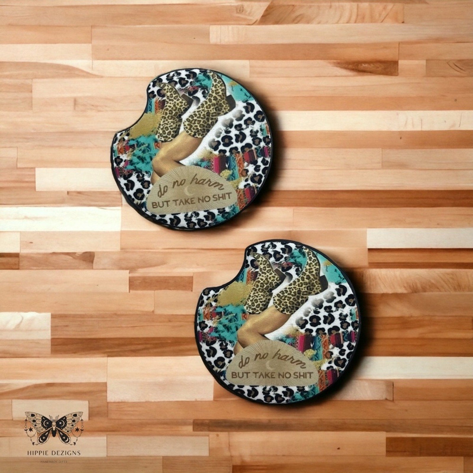 Do No Harm Cowgirl Car Coasters