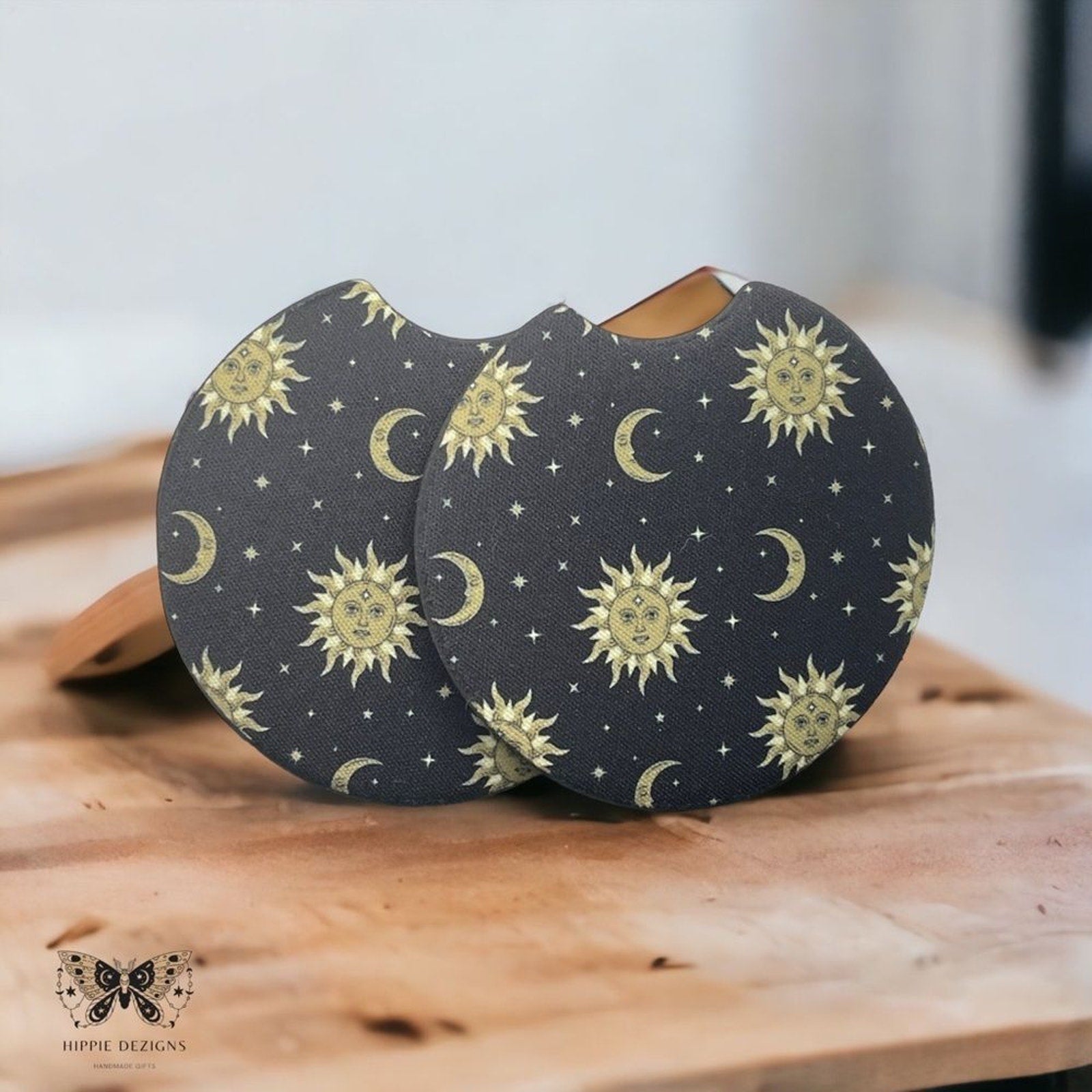 Boho Moon & Sun Coaster Set | Car Accessories