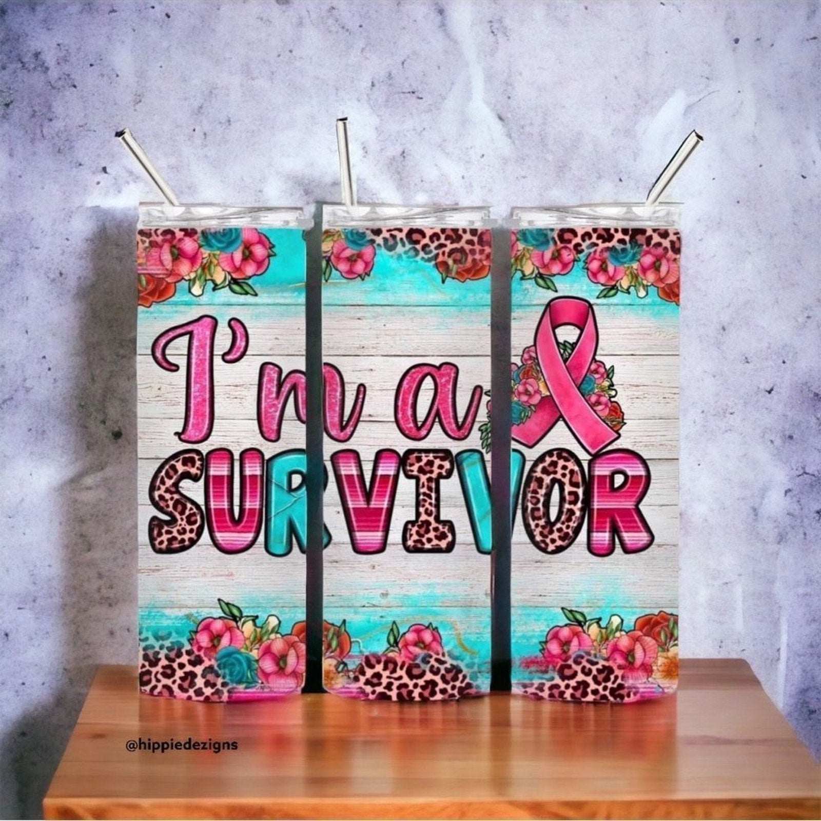 I’m A Survivor 20oz Tumbler With Straw