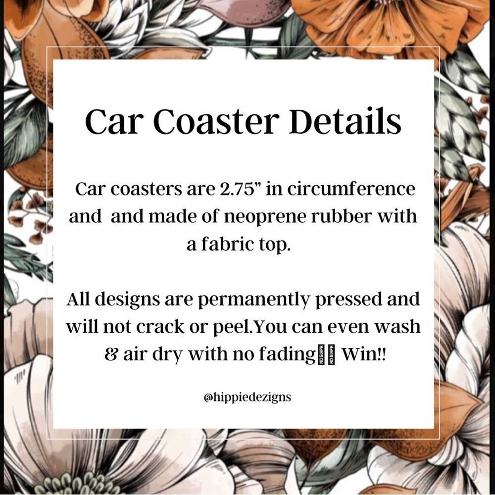 Unicorn Kitty Car Coaster Set |  Tie Dye Cat Coaster Set | Rainbow Cat Decor