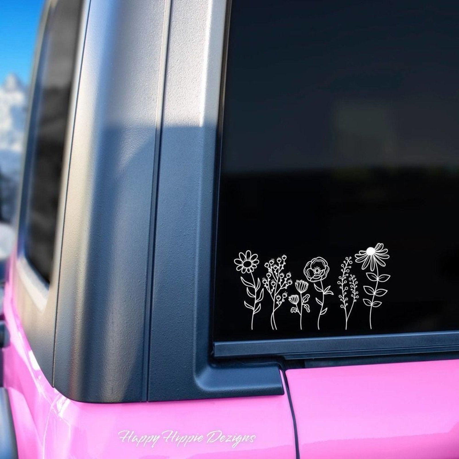 Be A Wildflower Vinyl Decal | Laptop Decal | Floral Decal | Mental Health Decal