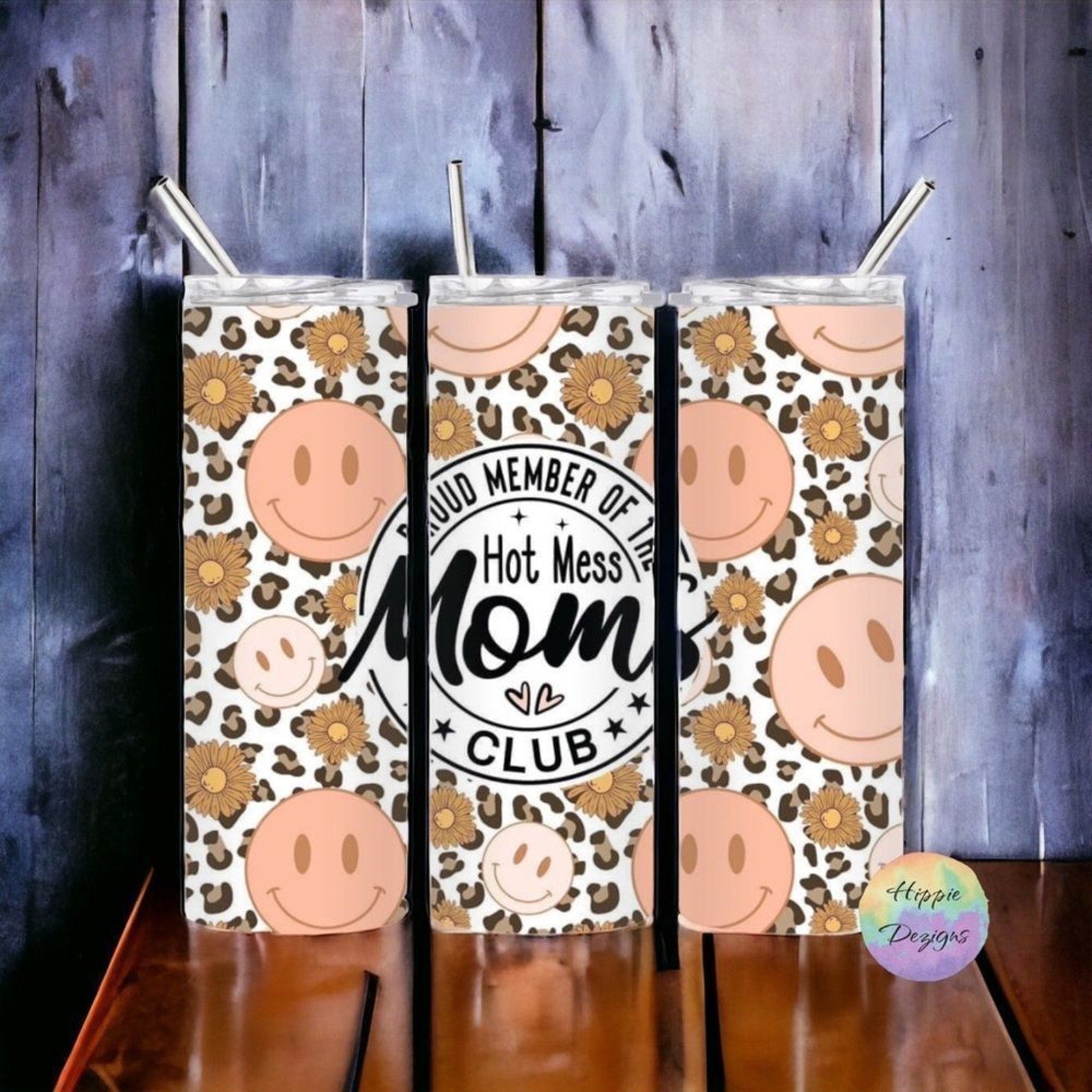 Hot Mess Moms Club 20oz Tumbler With Lid & Straw