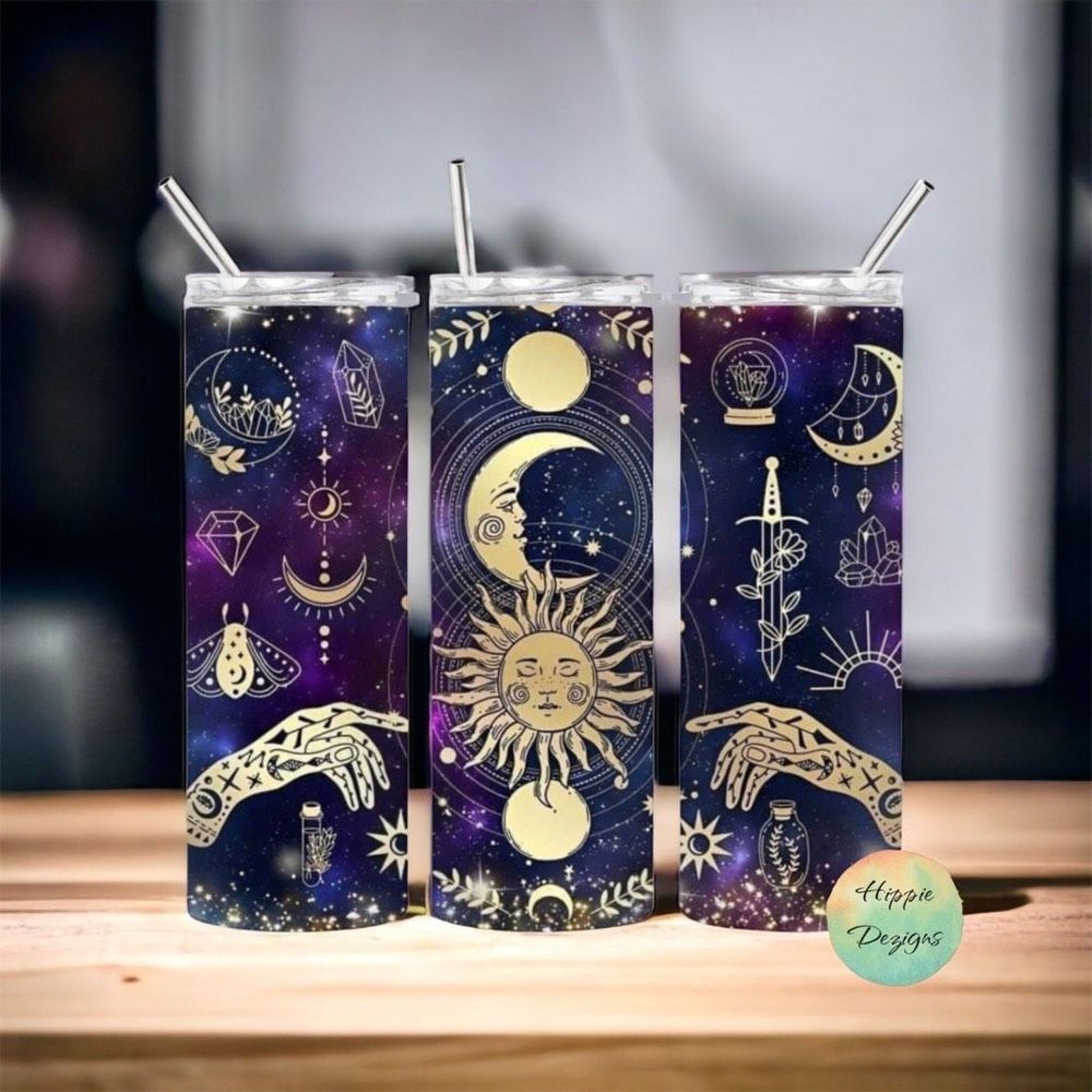 Celestial Galaxy 20oz Tumbler With Straw
