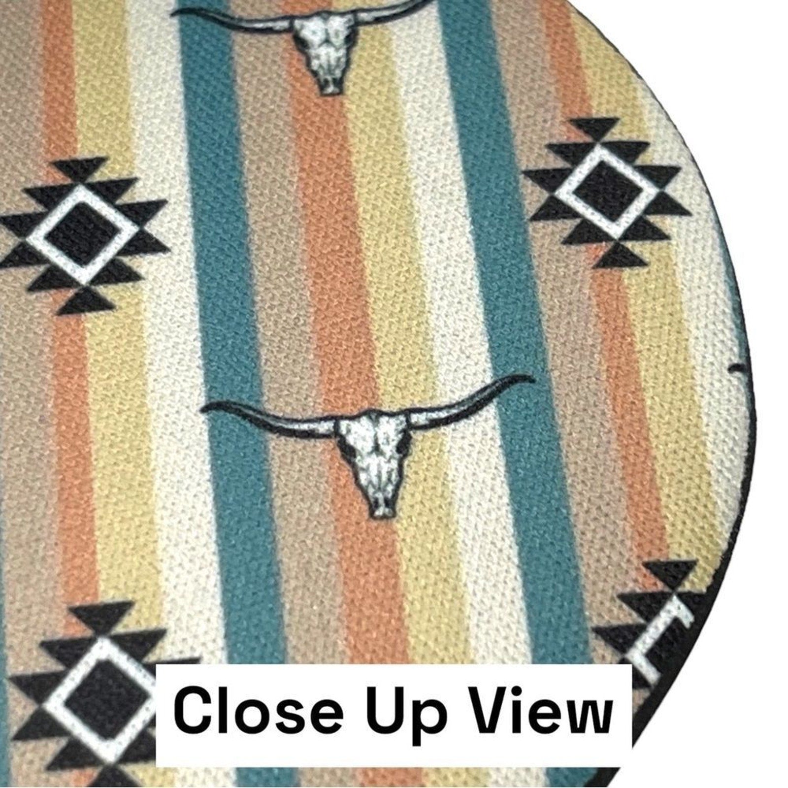 Striped Western Car Coaster Set | Car Accessories