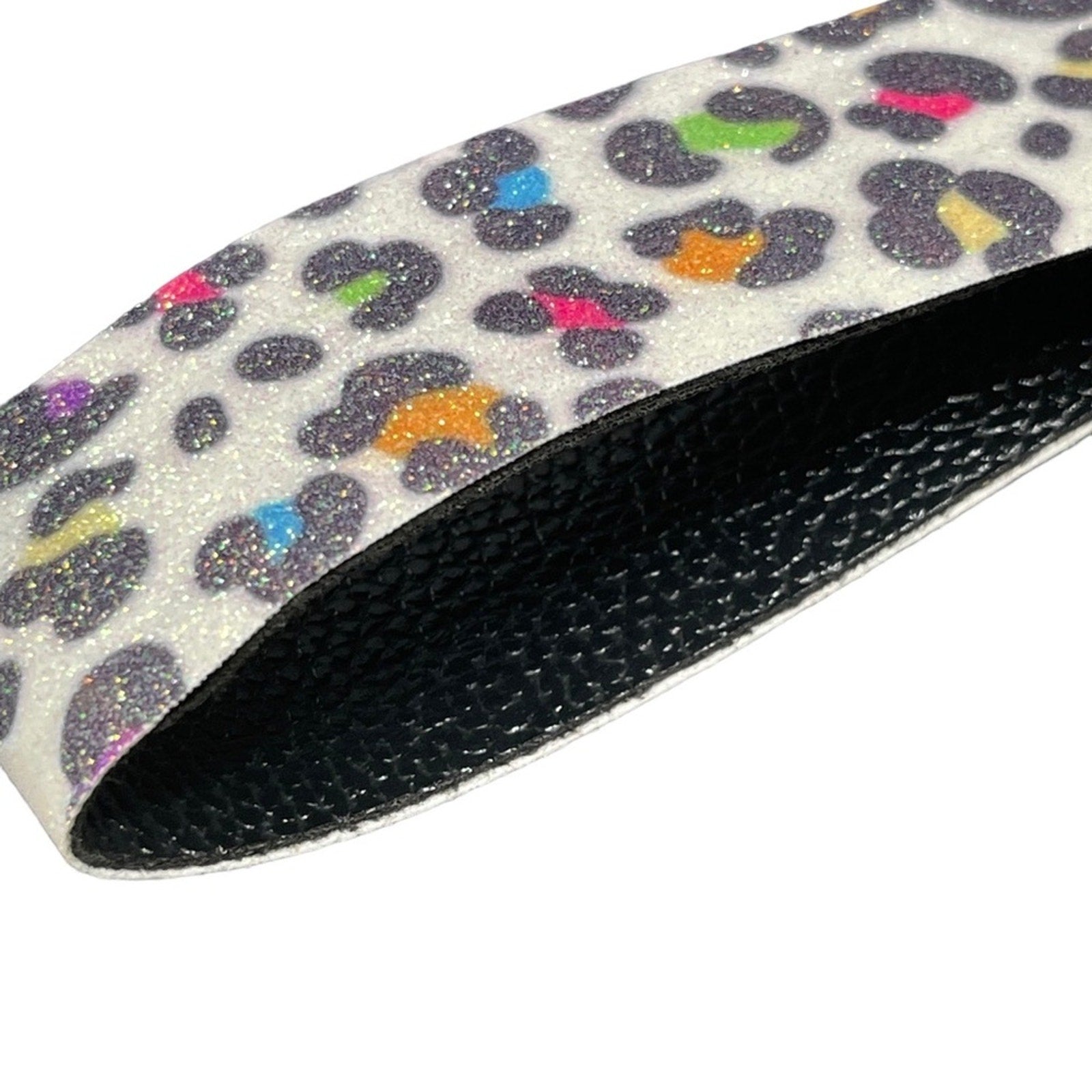 Animal Print Leather Key Fob Lanyard