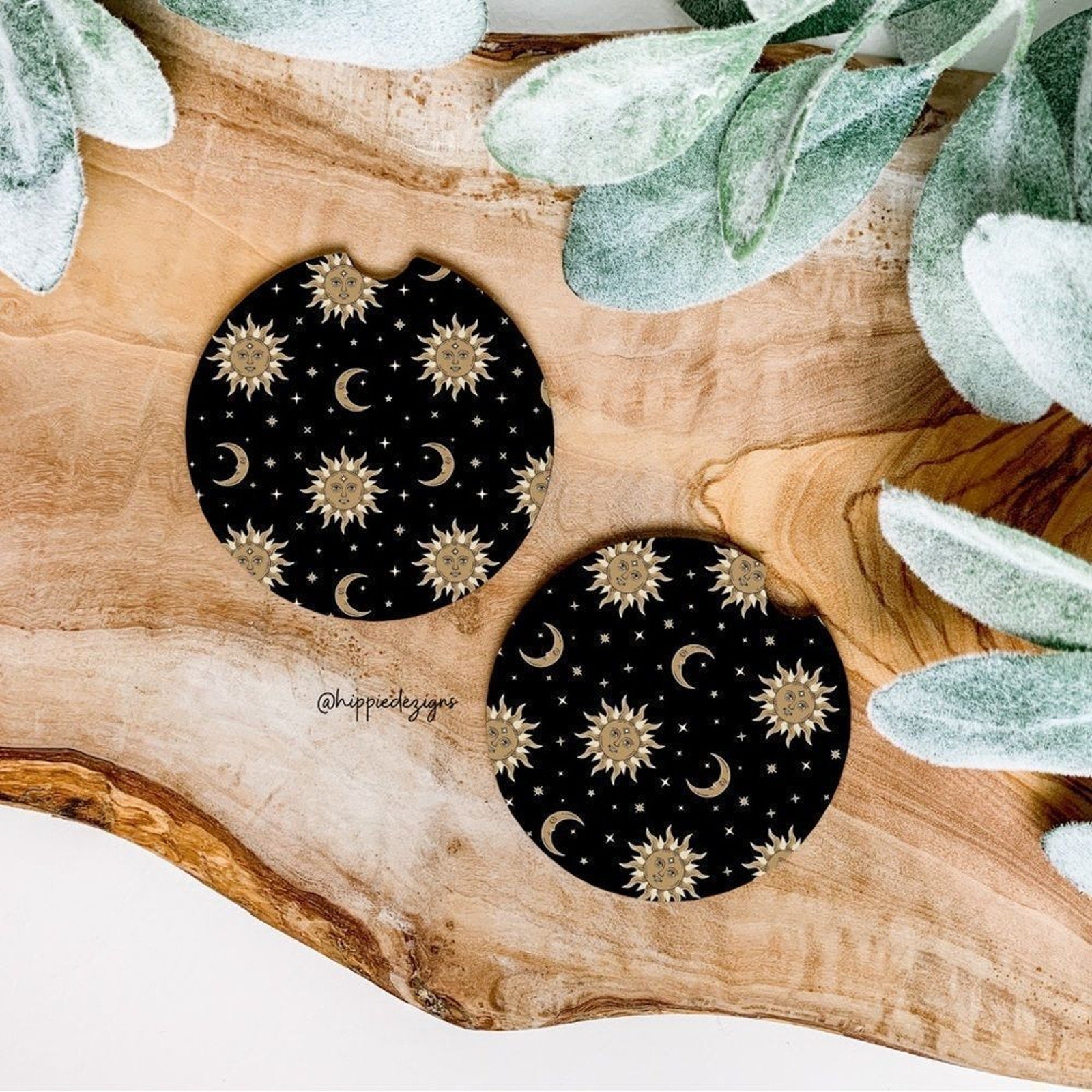 Boho Moon & Sun Coaster Set | Car Accessories