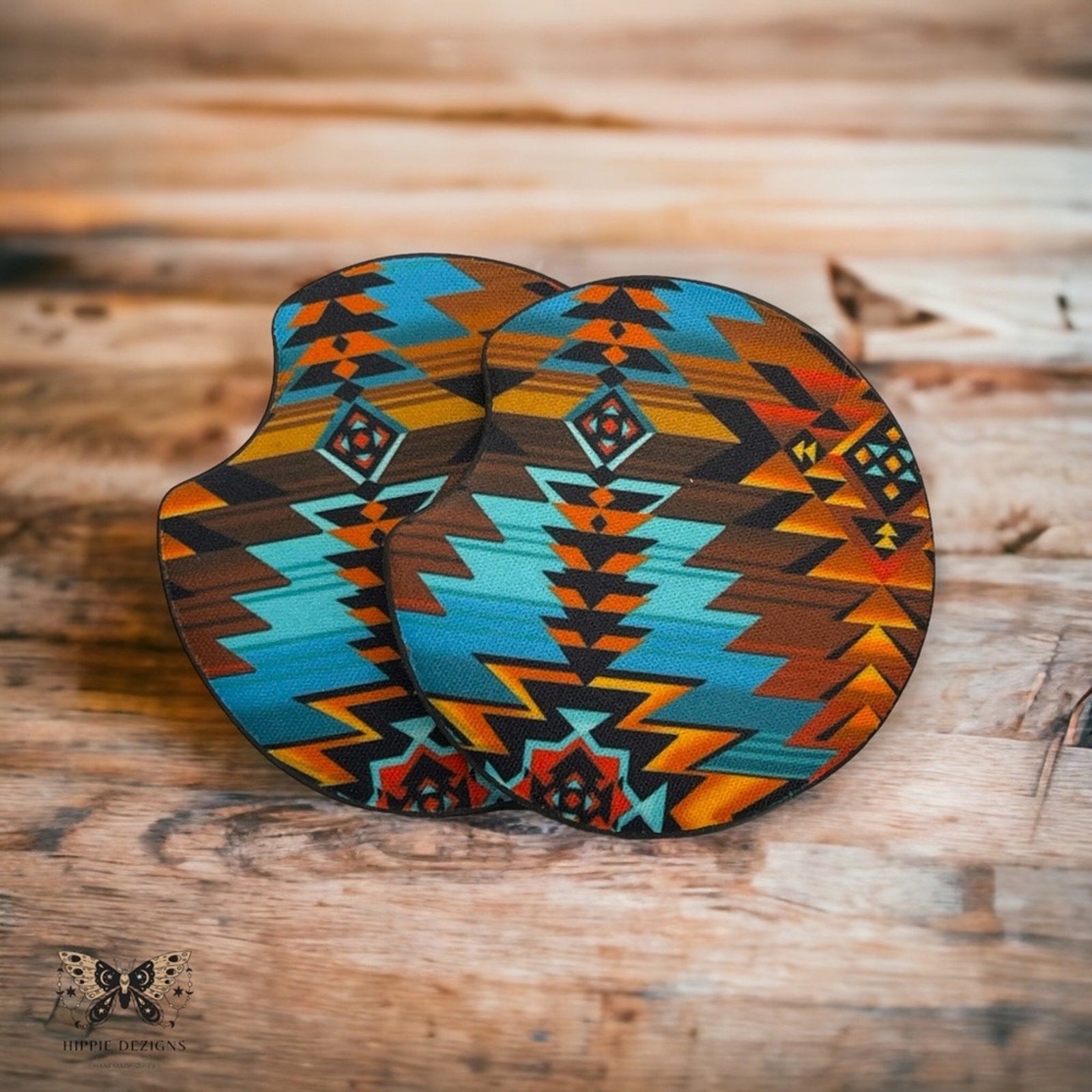 Boho Western Car Coaster Set | Car Accessories