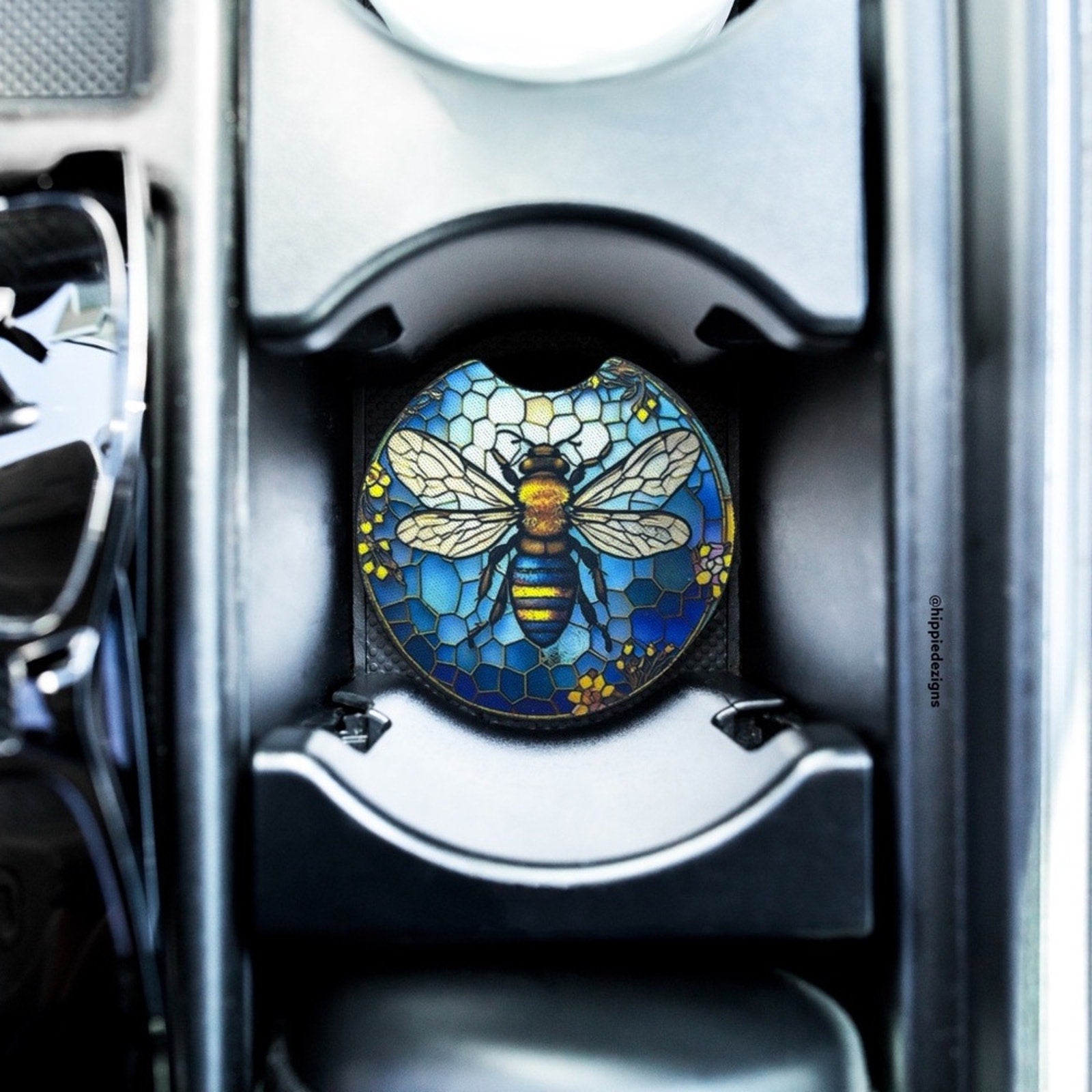 Bumblebee Mosaic Car Coaster 2 Pack 🐝