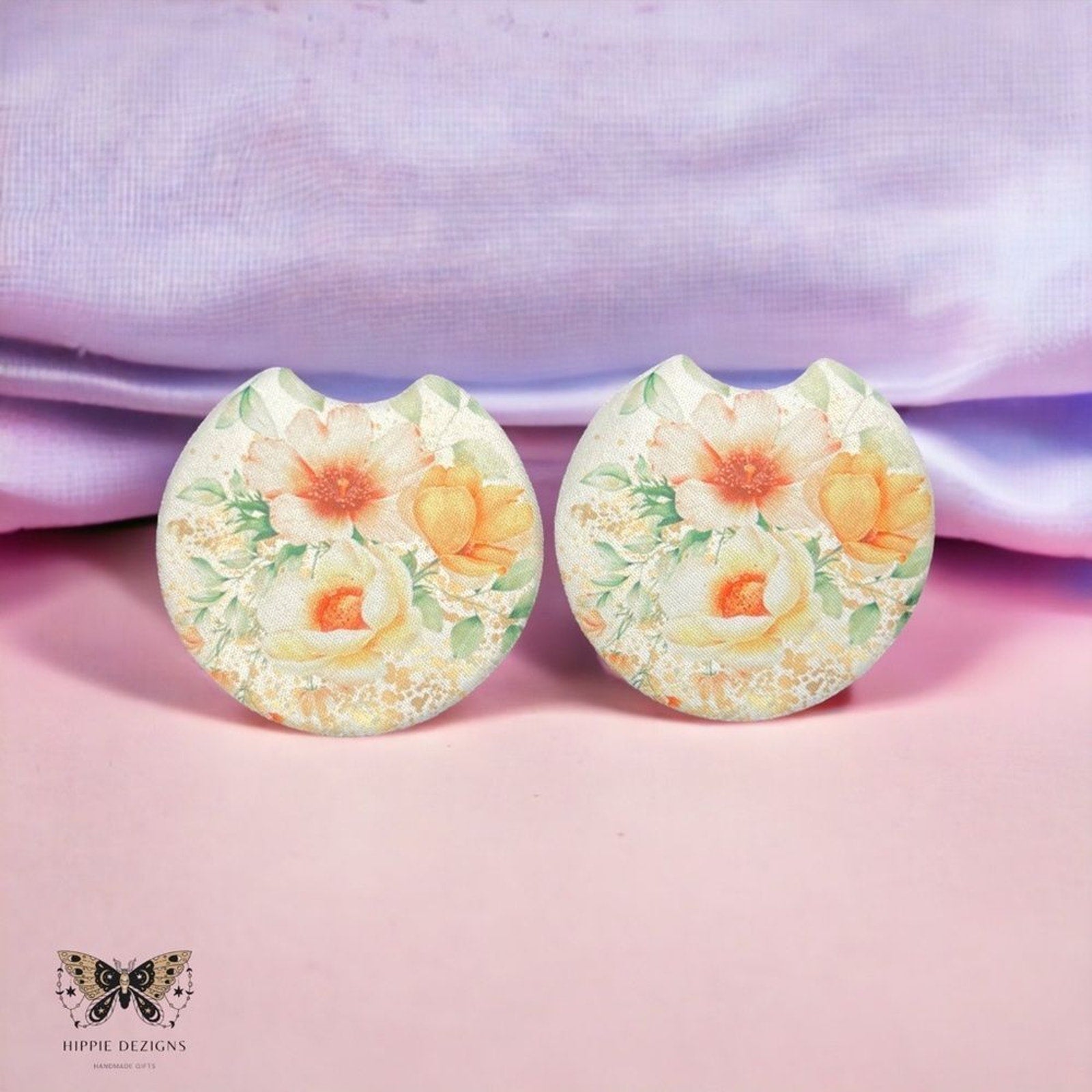 Floral Spring Car Coaster 2 Pack