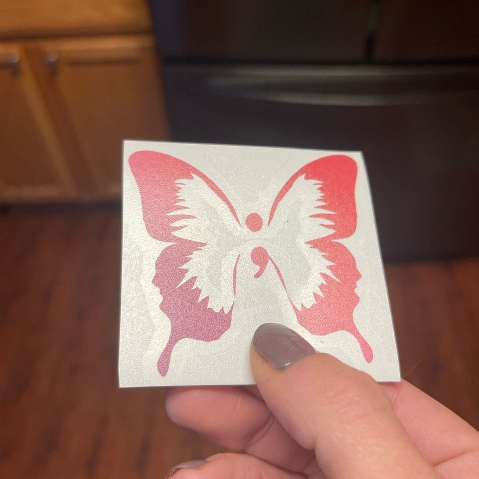 Ombre Semicolon Butterfly Vinyl Decal